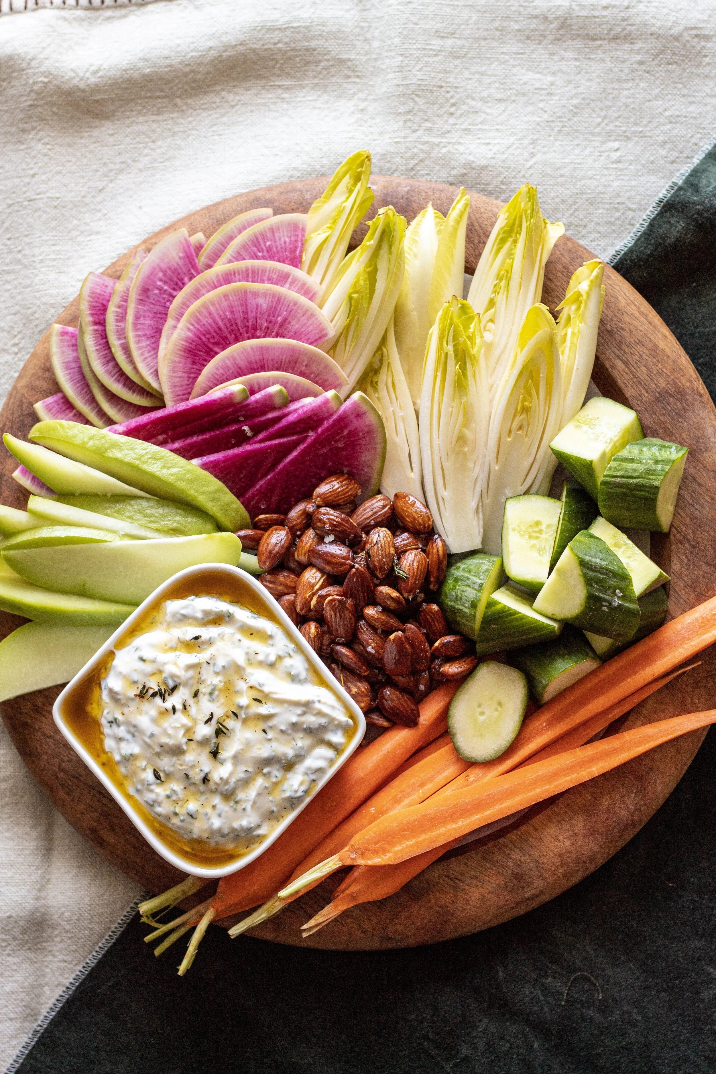 Toasted Almond & Crudite Platter