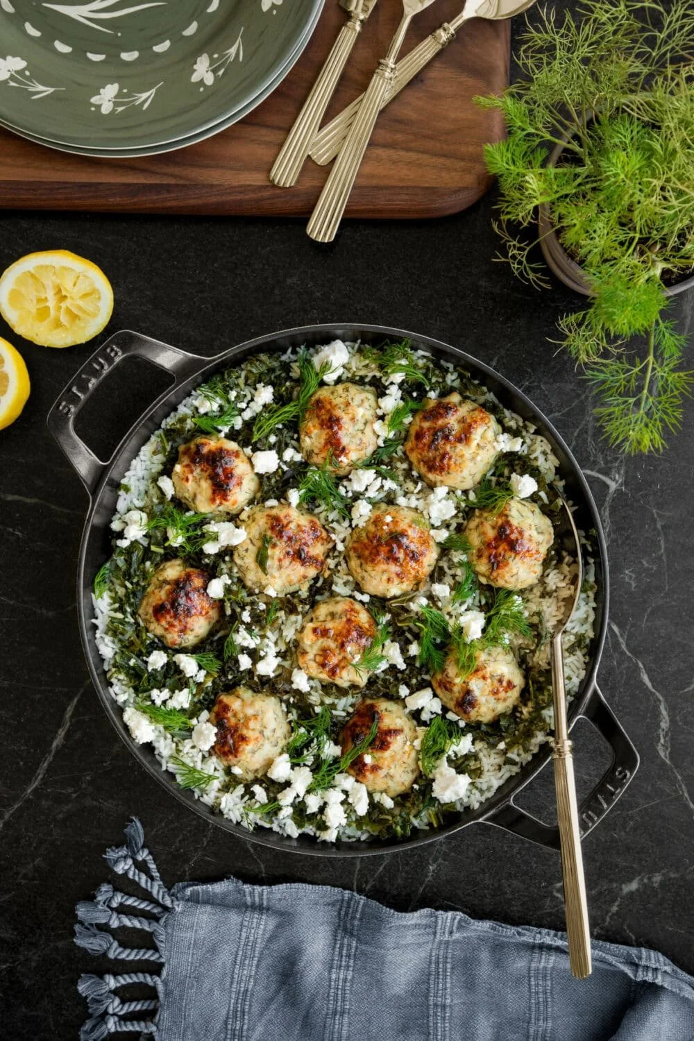 Herby Feta Meatballs