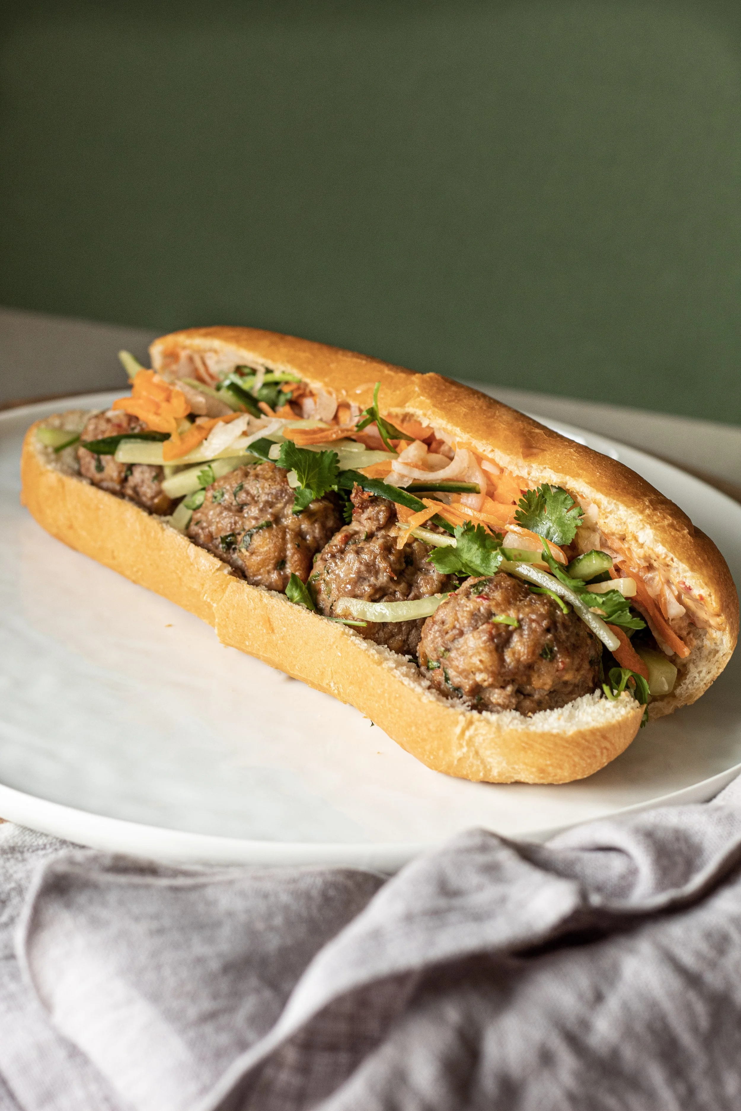 Lamb Meatball Banh Mi