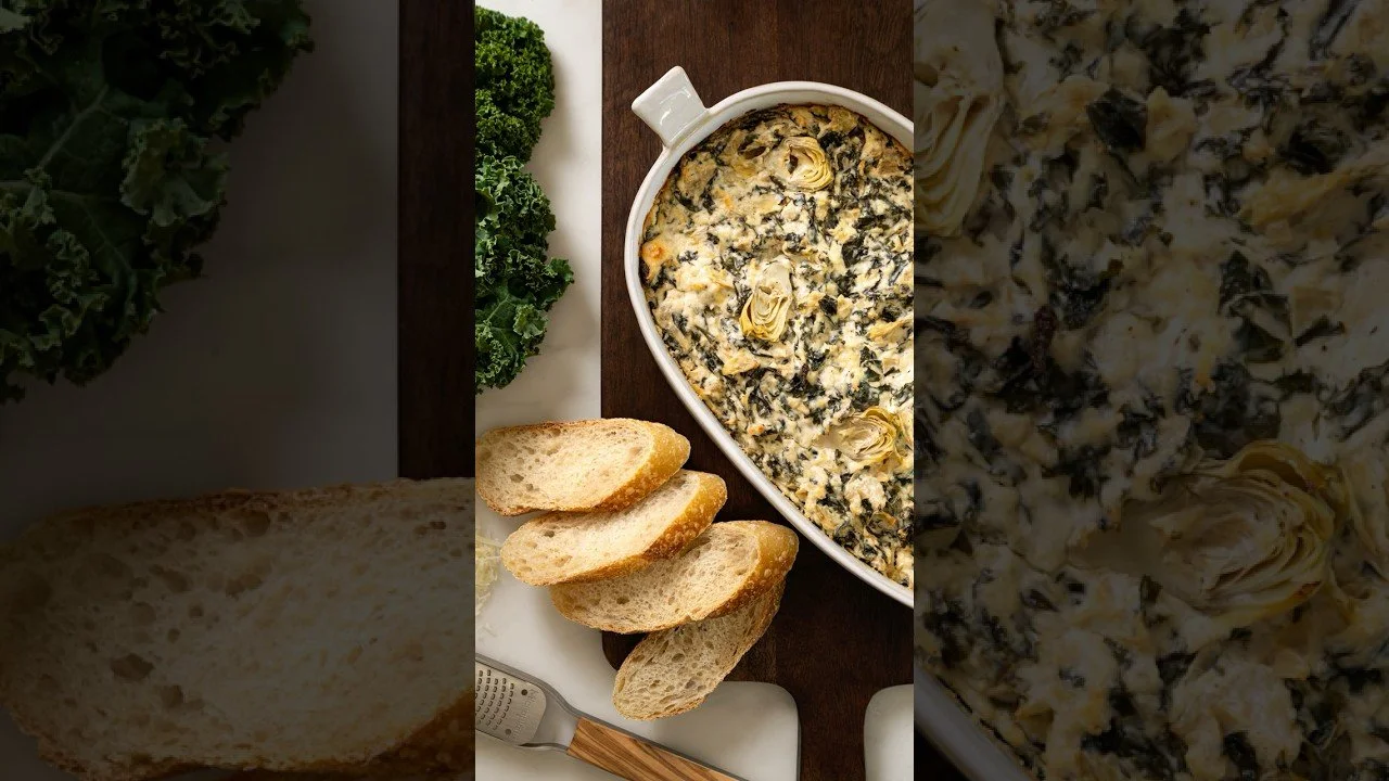 Kale & Artichoke Dip | Recipe: Katie Calton | Food Stylist: Katie Calton | Videography: Laura Smith