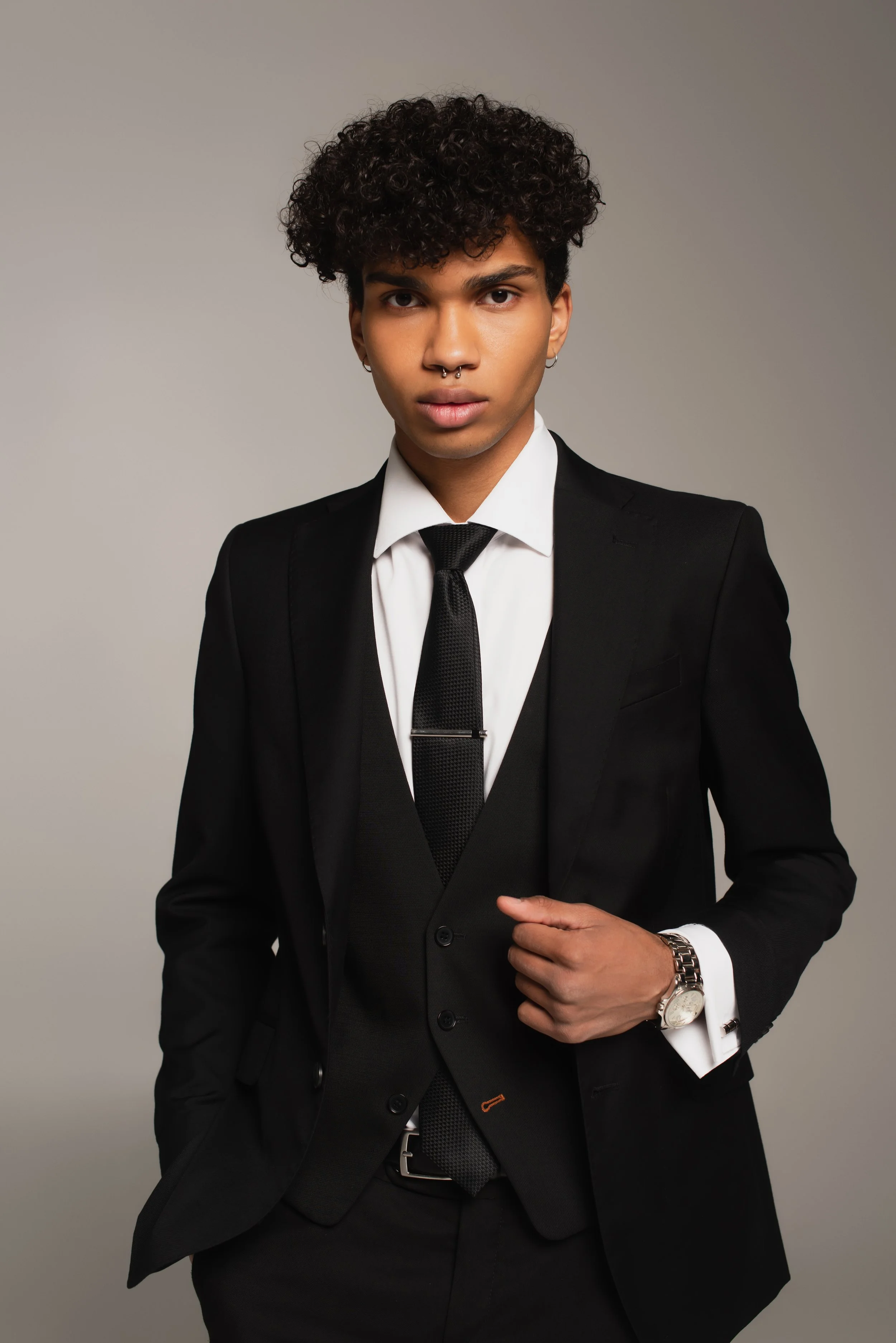 Young Man in Tuxedo with Vest