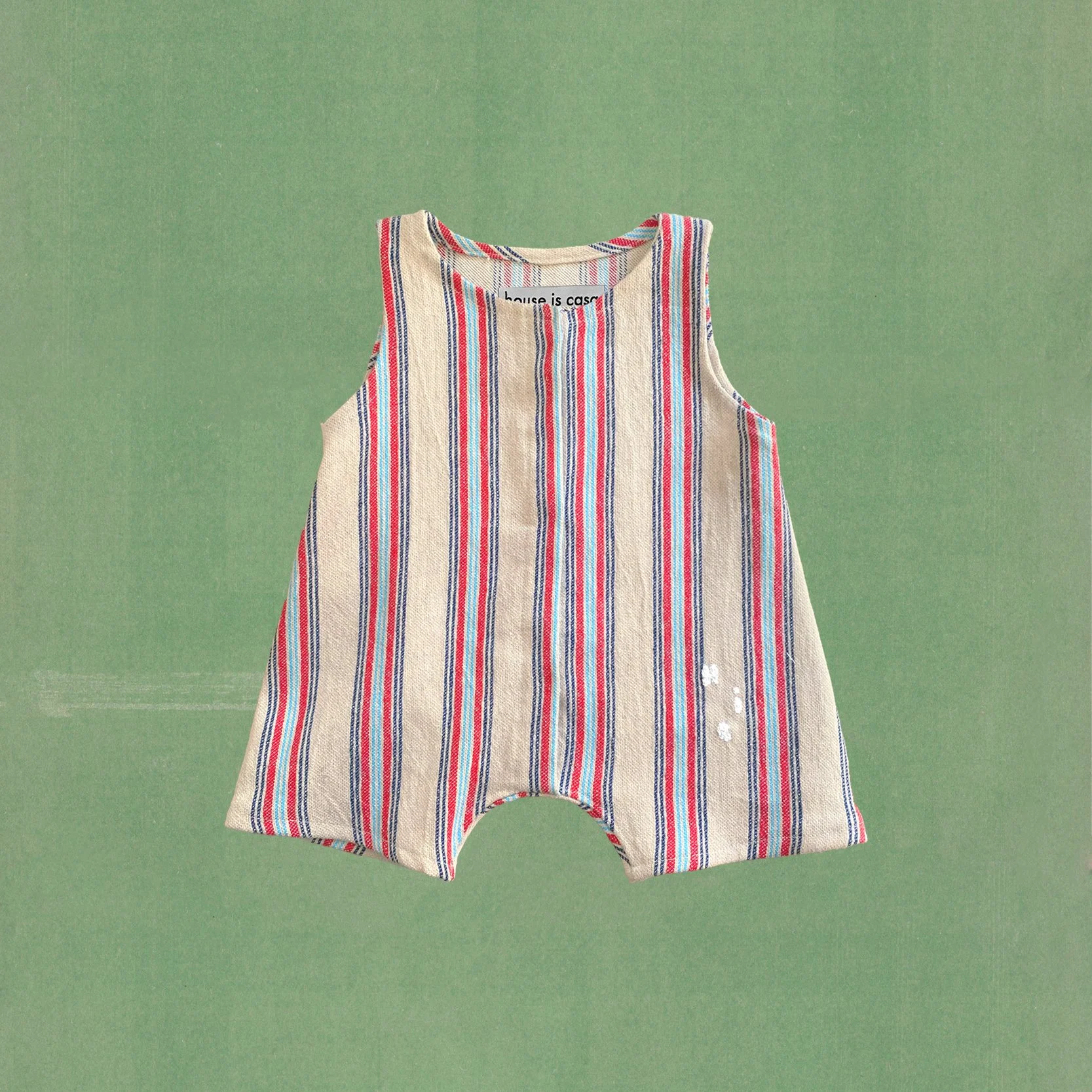 striped red and blue jumpsuit