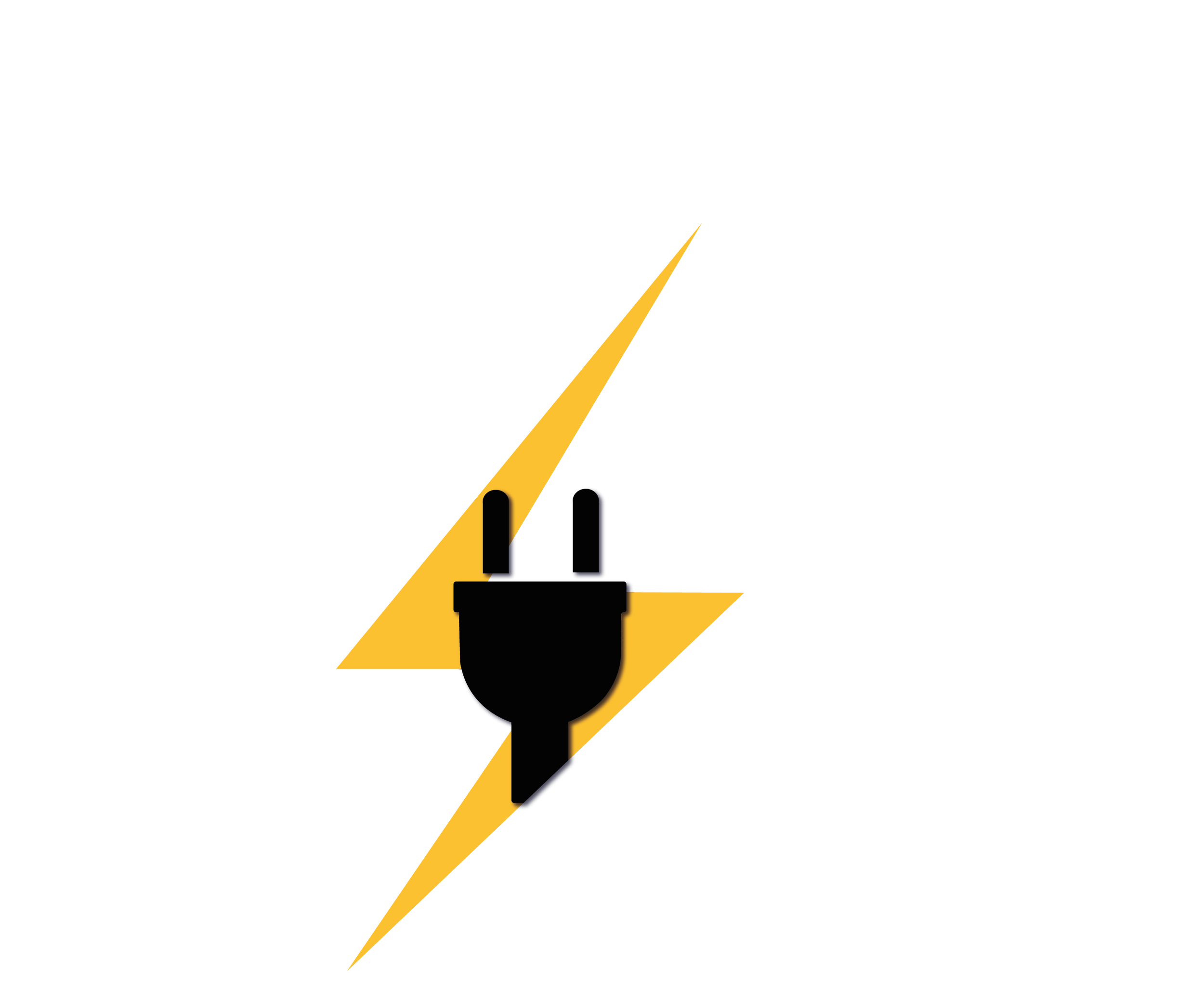 Logo avec texte 'GÉLECTRIQUE' en arc, une grande flèche jaune pointant vers le haut au centre, avec une prise électrique noire en son centre.