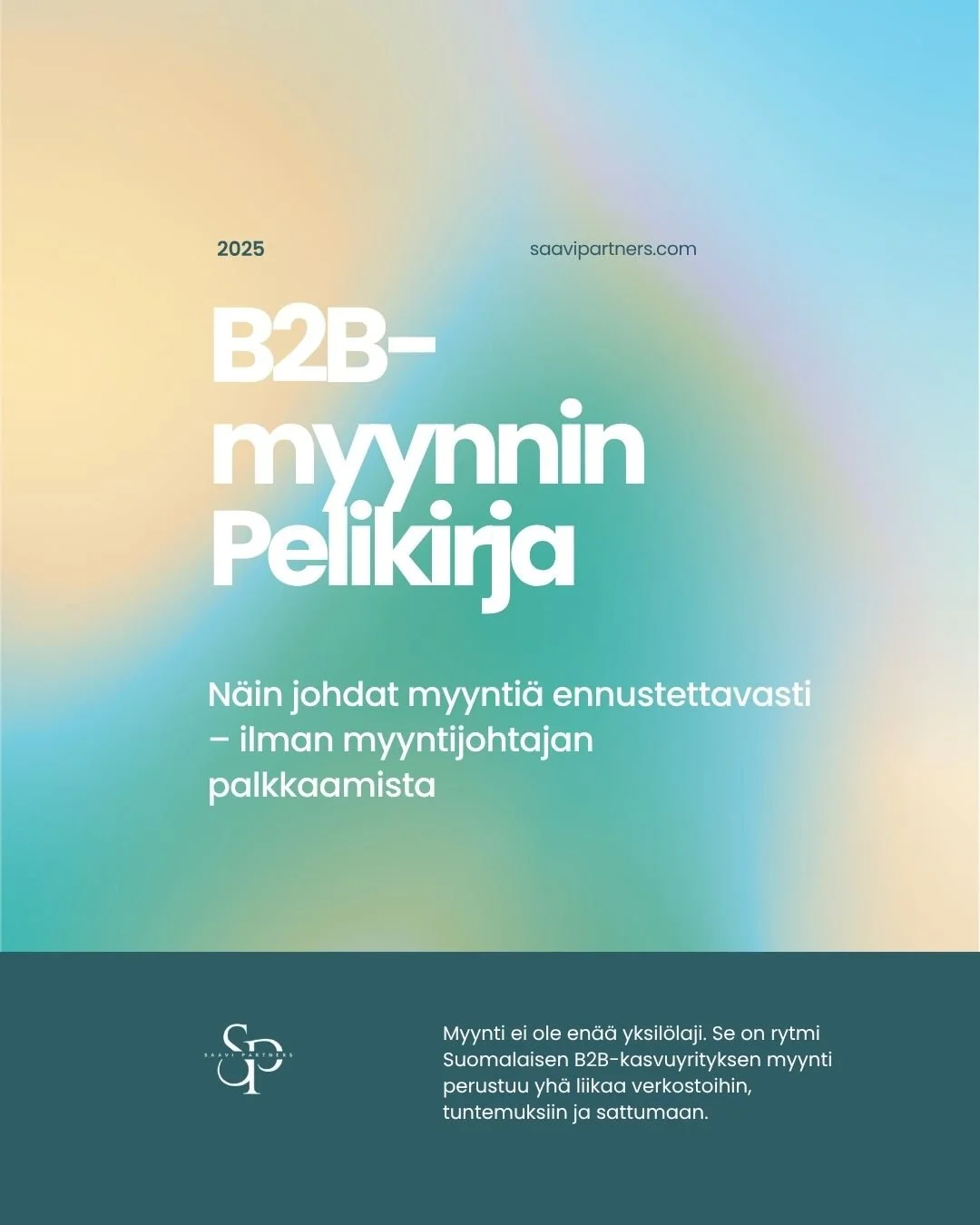 B2B-Myyntiopas - Myynti ei ole yksilölaji. Se on rytmi.