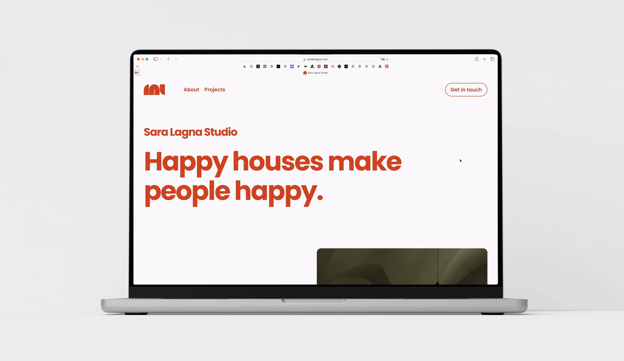 Sito web Sara Lagna Studio Mockup