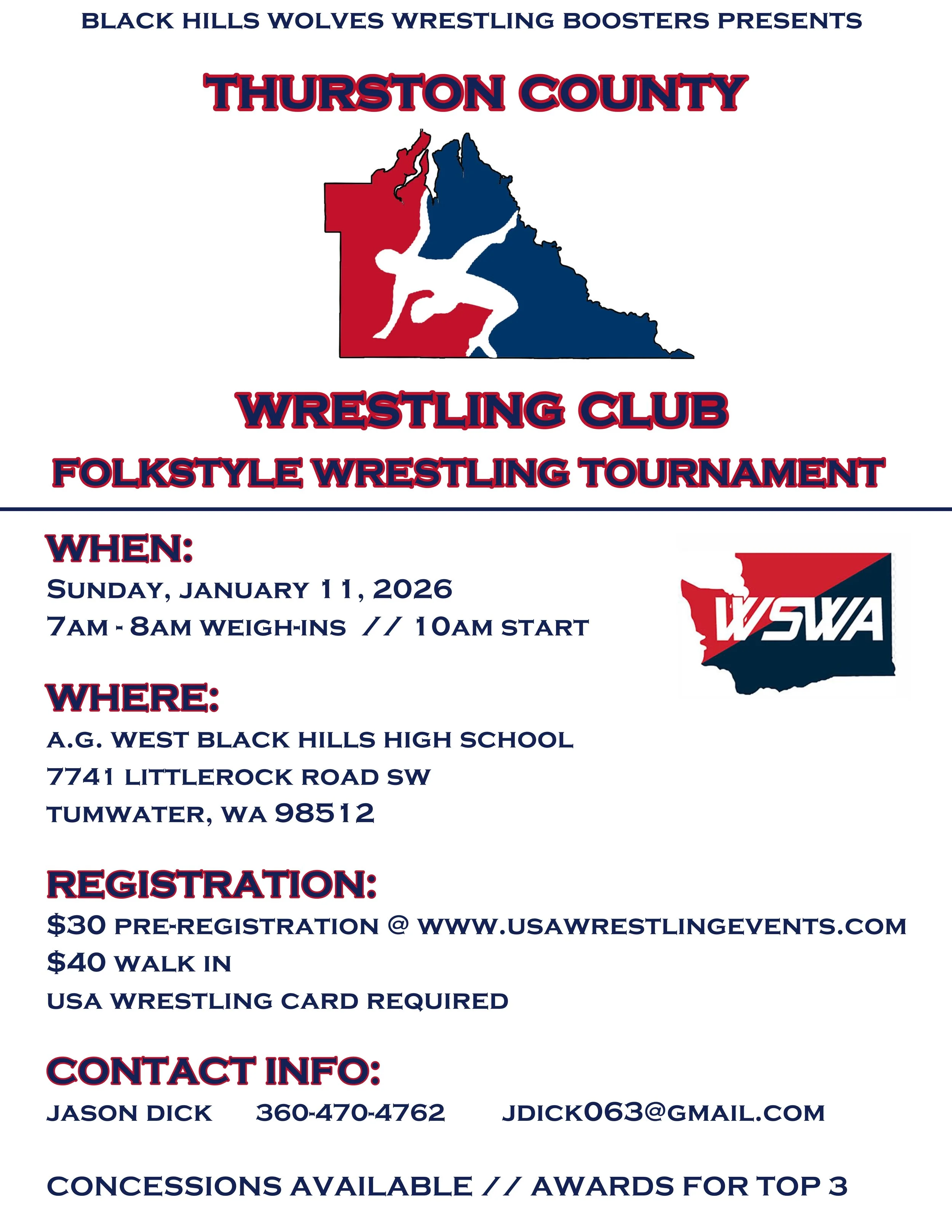 WSWA Thurston County Folkstyle