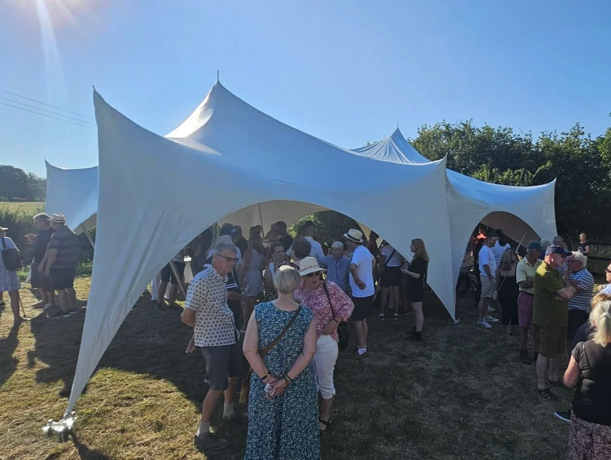 Espree / Capri stretch marquee pub garden party with aprox 100 guests