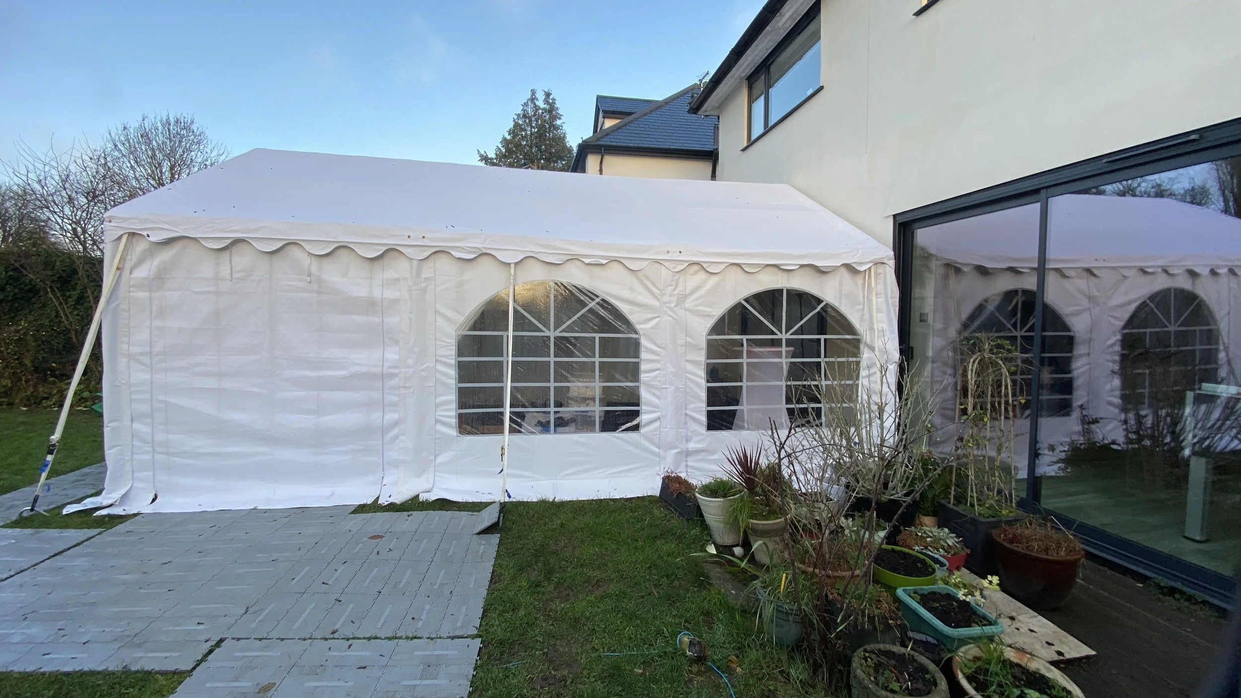 4x6m frame marquee hire garden party wedding event bare basic empty