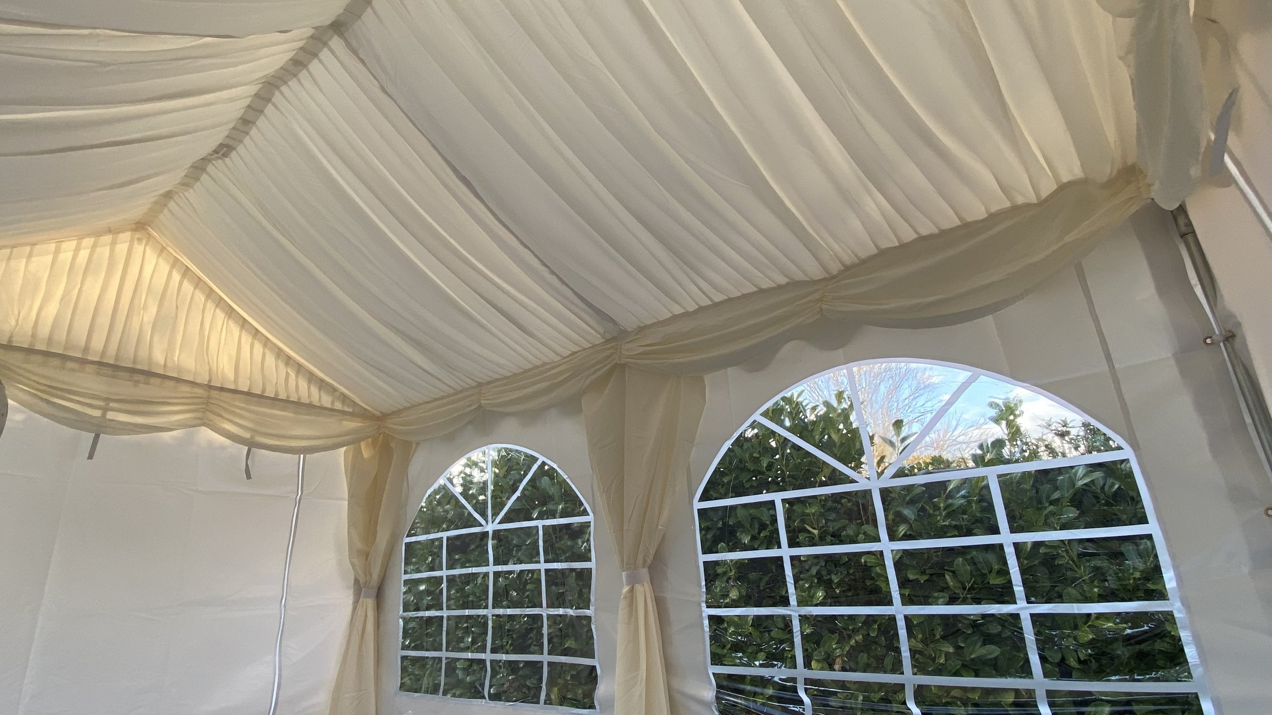 ivory lined marquee