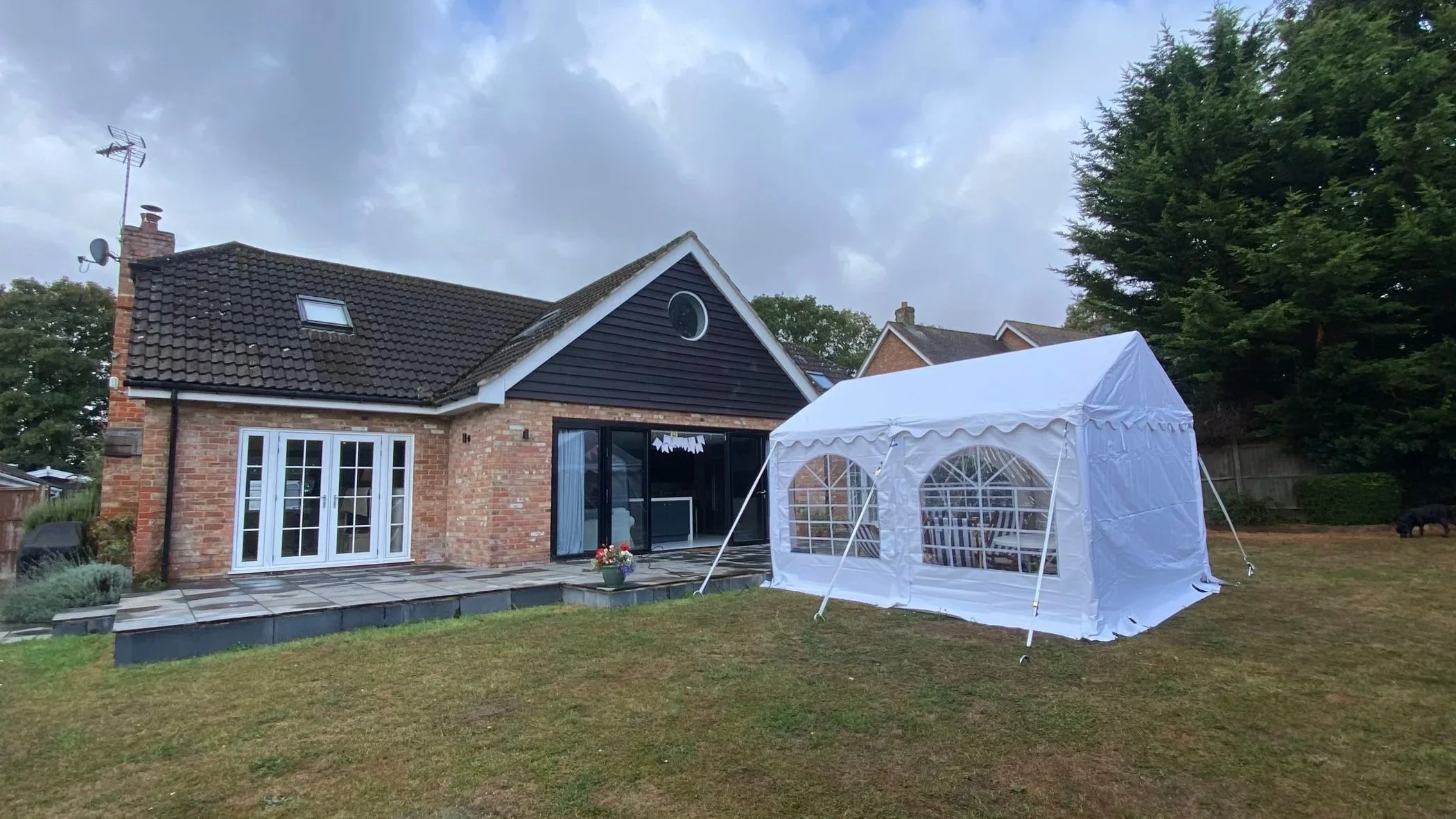 frame marquee house outside extend extension garden more space