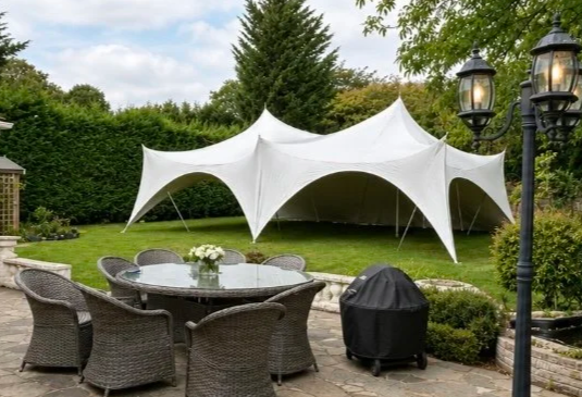 28x38ft Capri / Espree Marquee hire garden party wedding event 