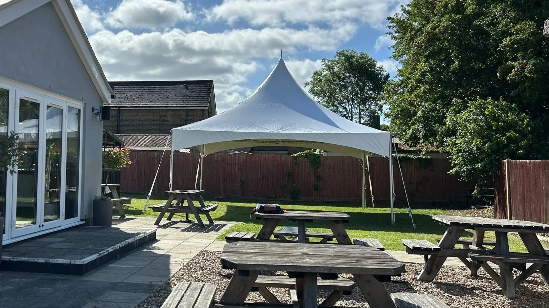 plain bare basic 6x6 pagoda marquee hire
