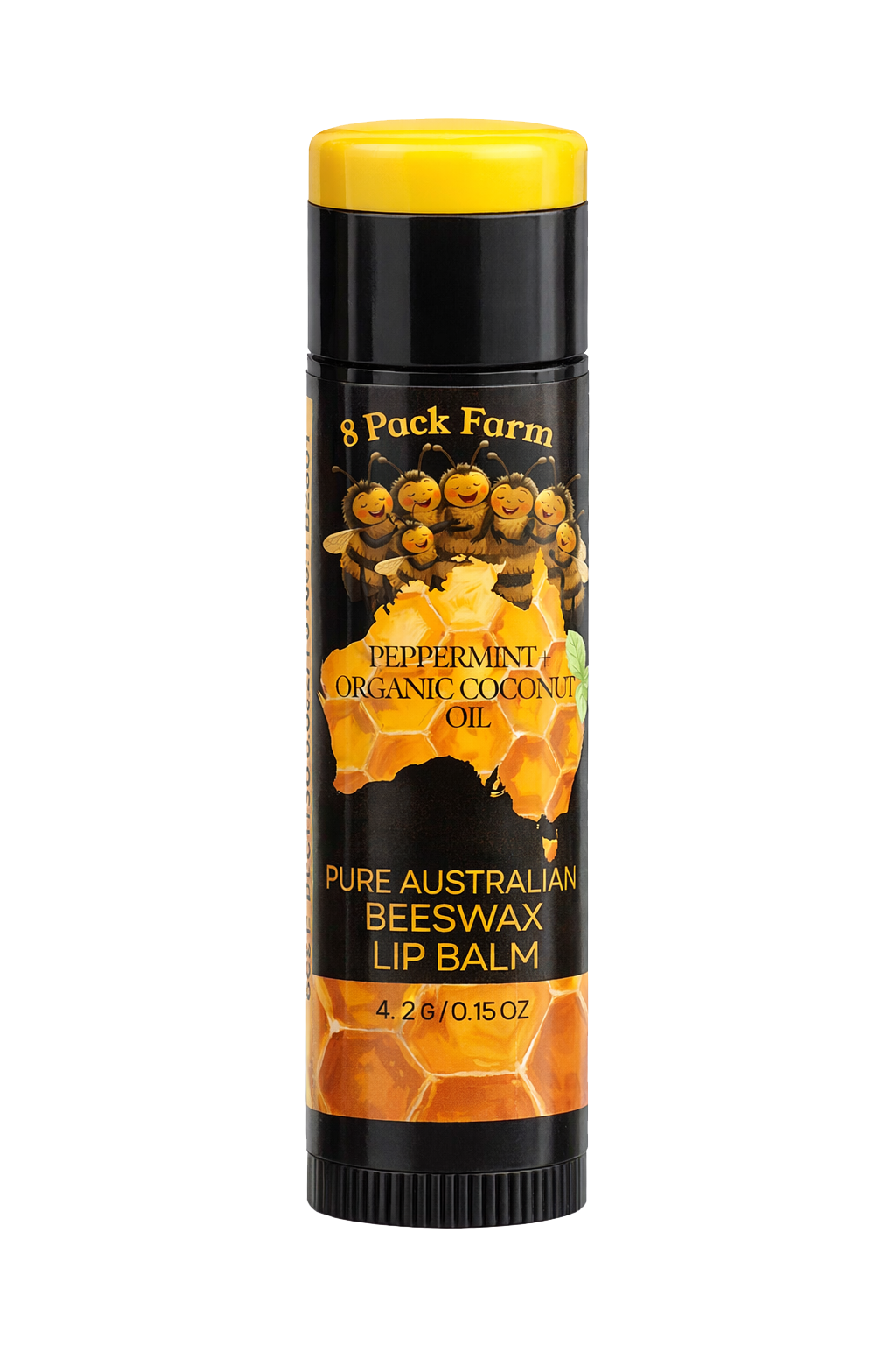 Beeswax Lip balm - Peppermint and Organic Coconut Oil + Vitamin E