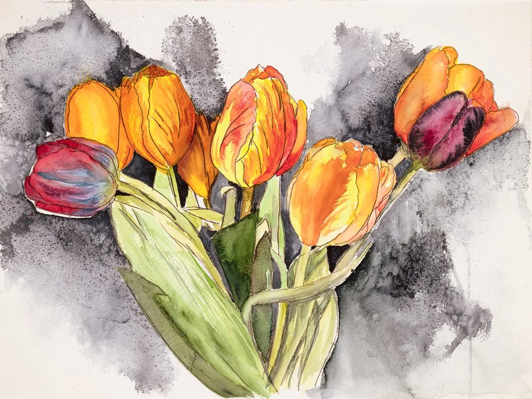 12"X18" Watercolor prepared as a Class Project.