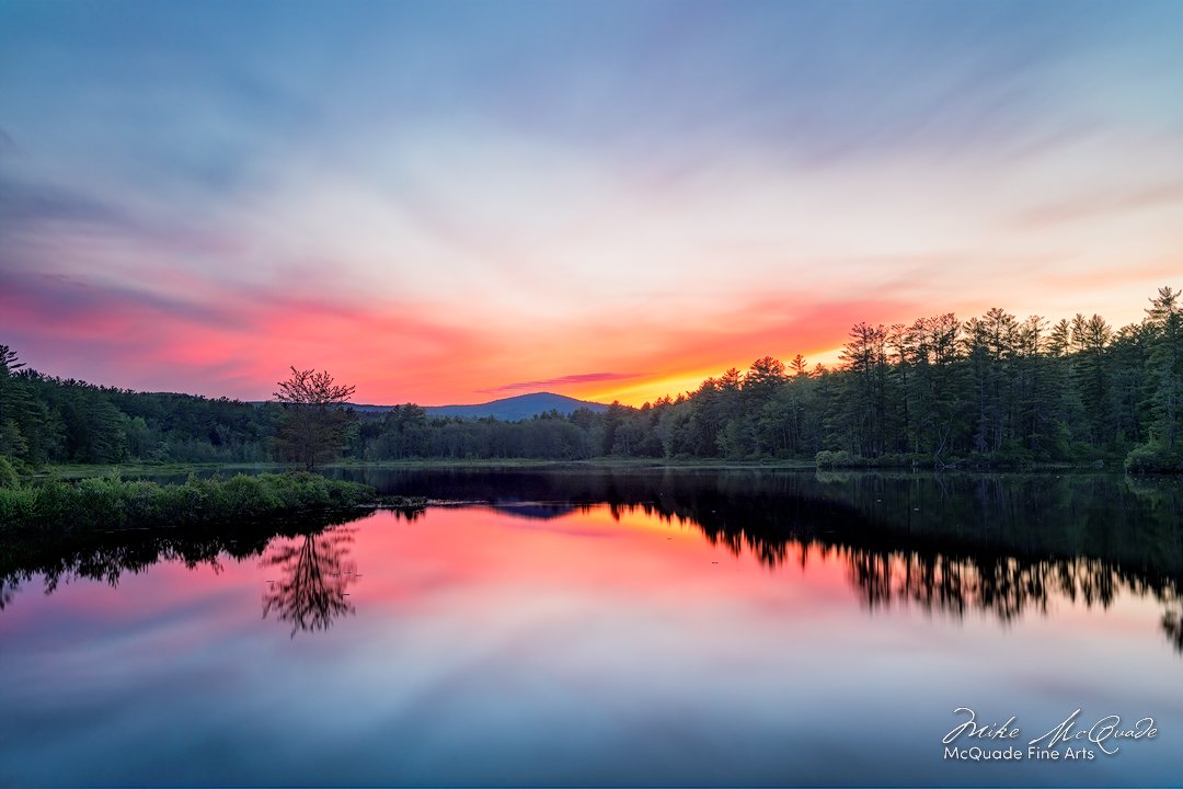Sunset from Nat's Bridge - Crystal Lake, Gilmanton NH