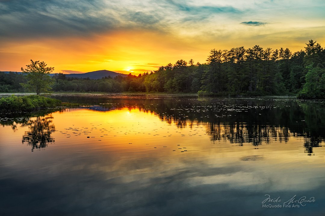 Fire in the Western Sky - Crystal Lake, Gilmanton NH