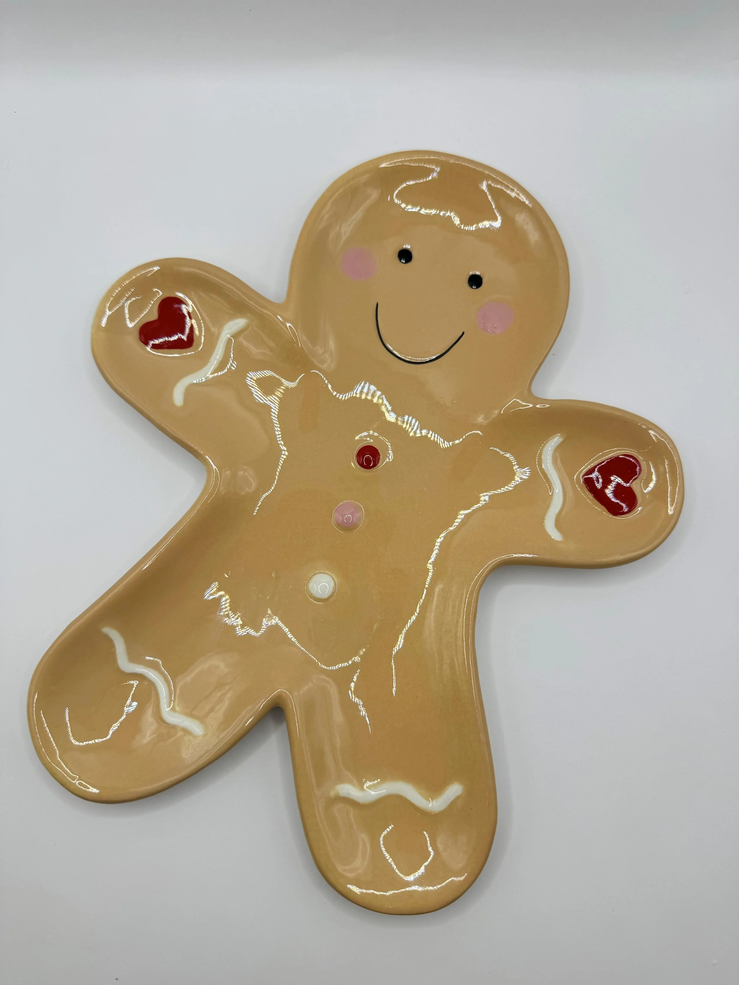 Gingerbread Man Ceramic Serving Plate