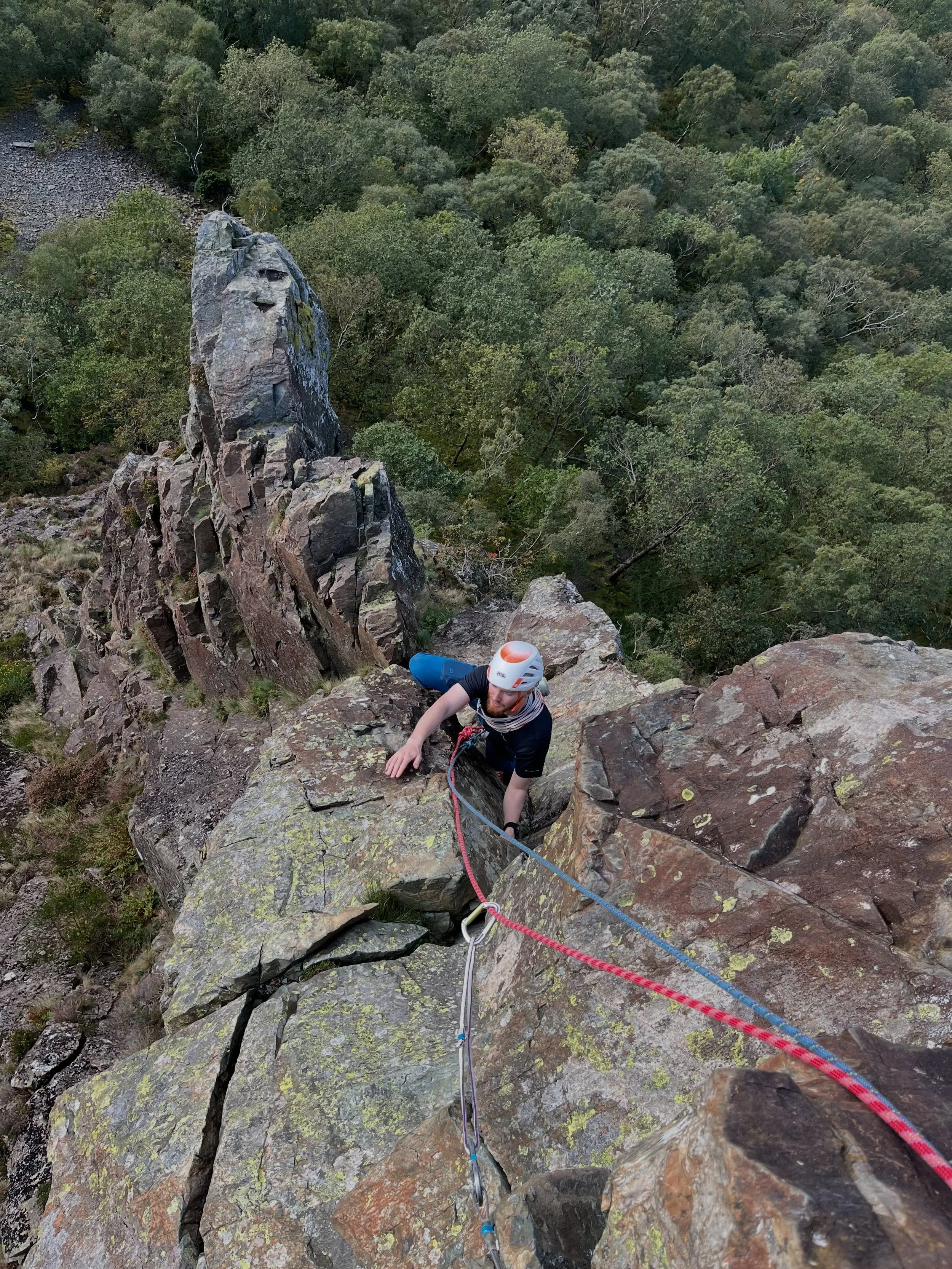 I was out with Cameron earlier in the week. He booked two days of private guiding with us, with the aim to get lots of mileage in on VS routes. Tuesday we climbed a load of classics in Borrowdale, including Eve and Ardus at Shepherds Crag, then Trout