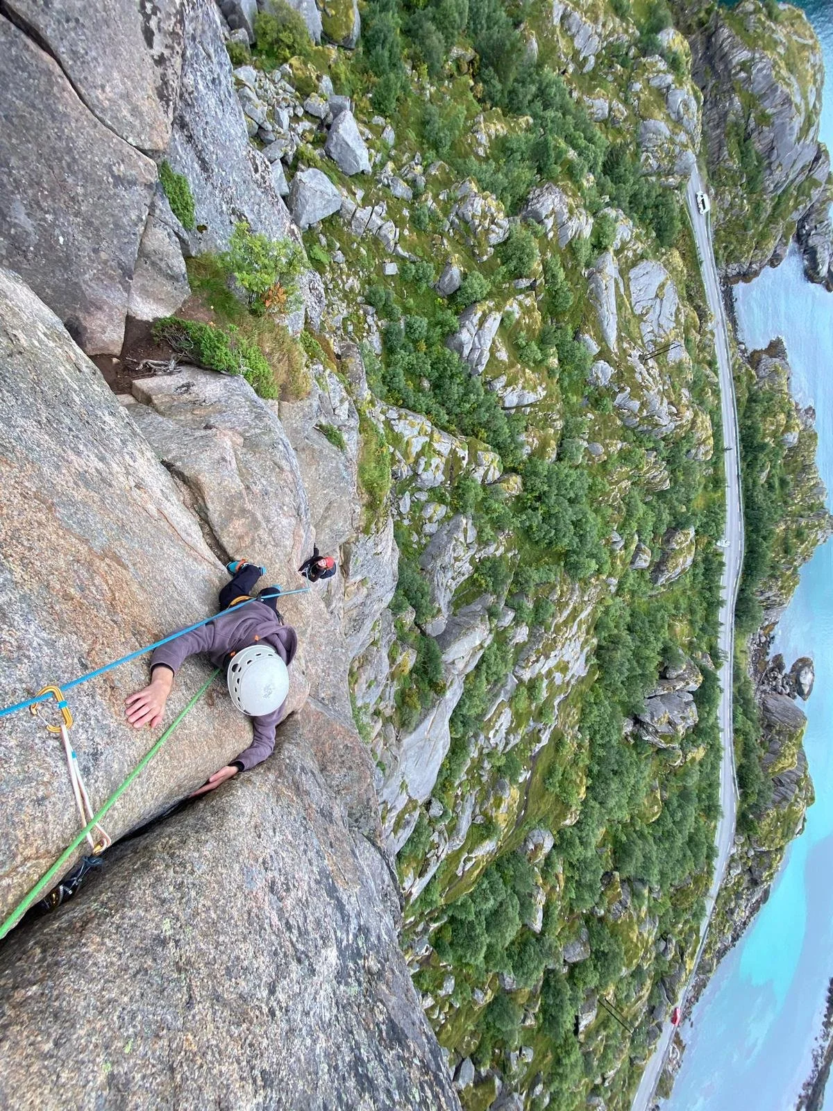 Multi pitch climbing with clients