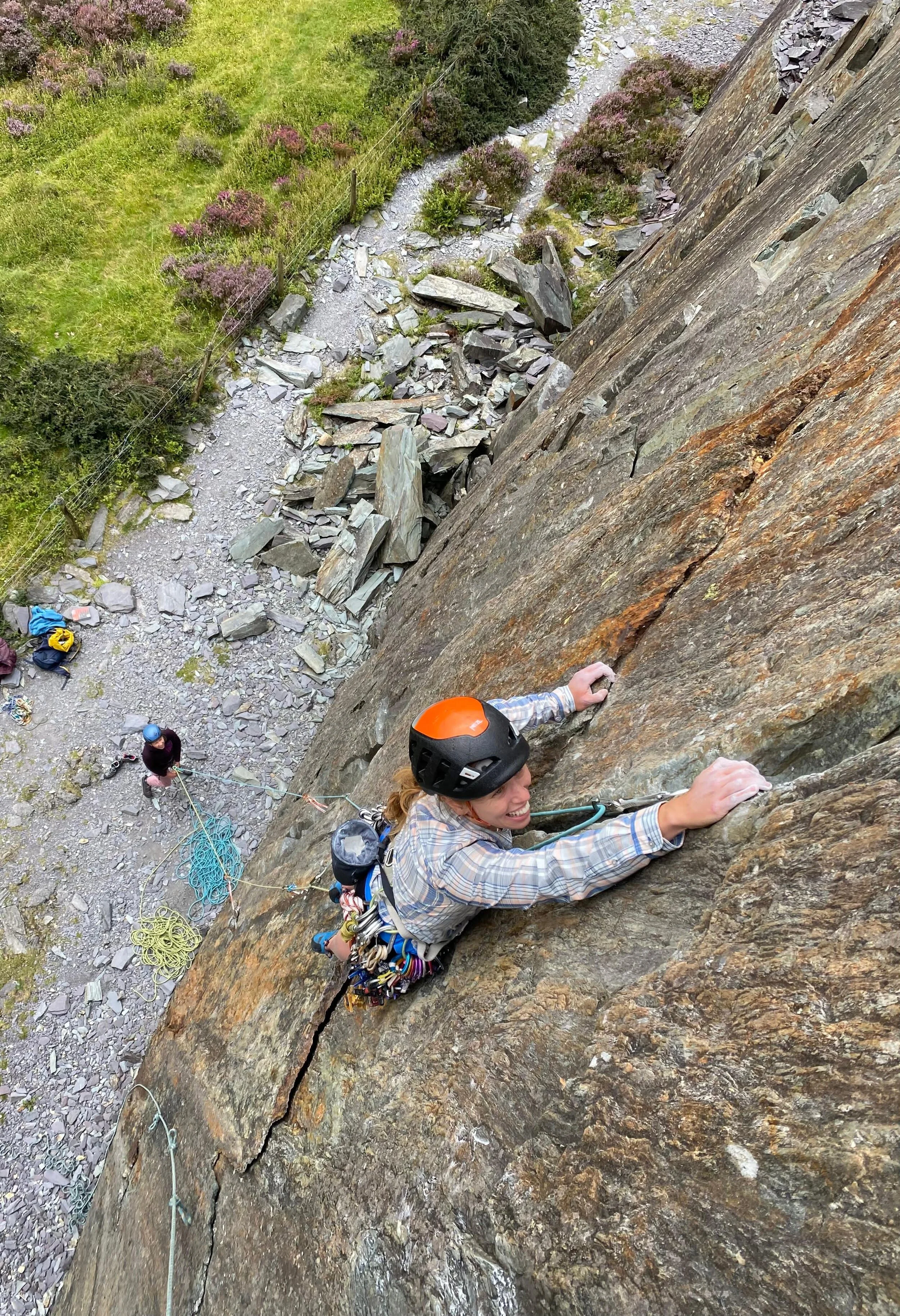 A client pushing her grade 