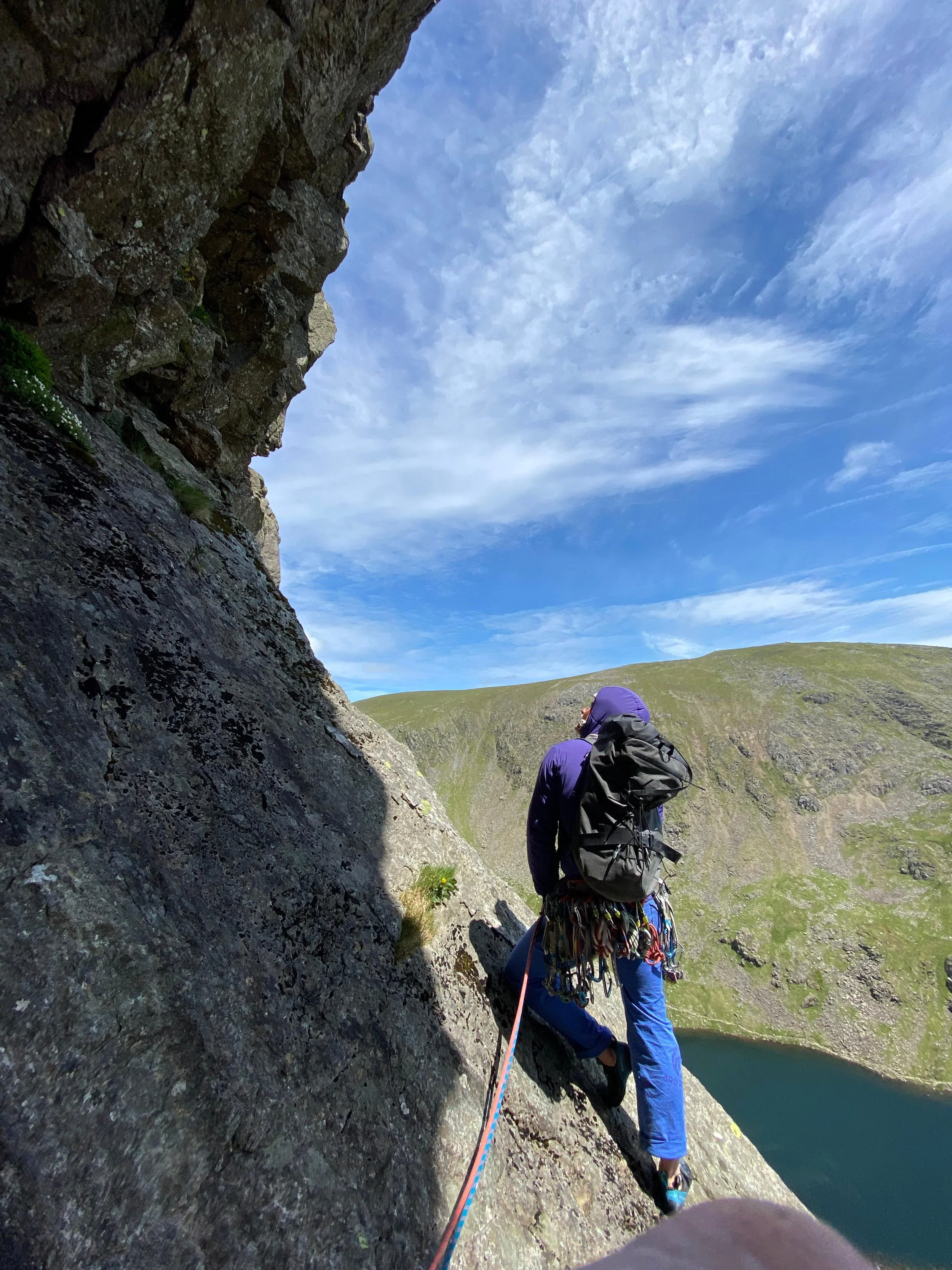 Guiding a scramble on Dow Crag