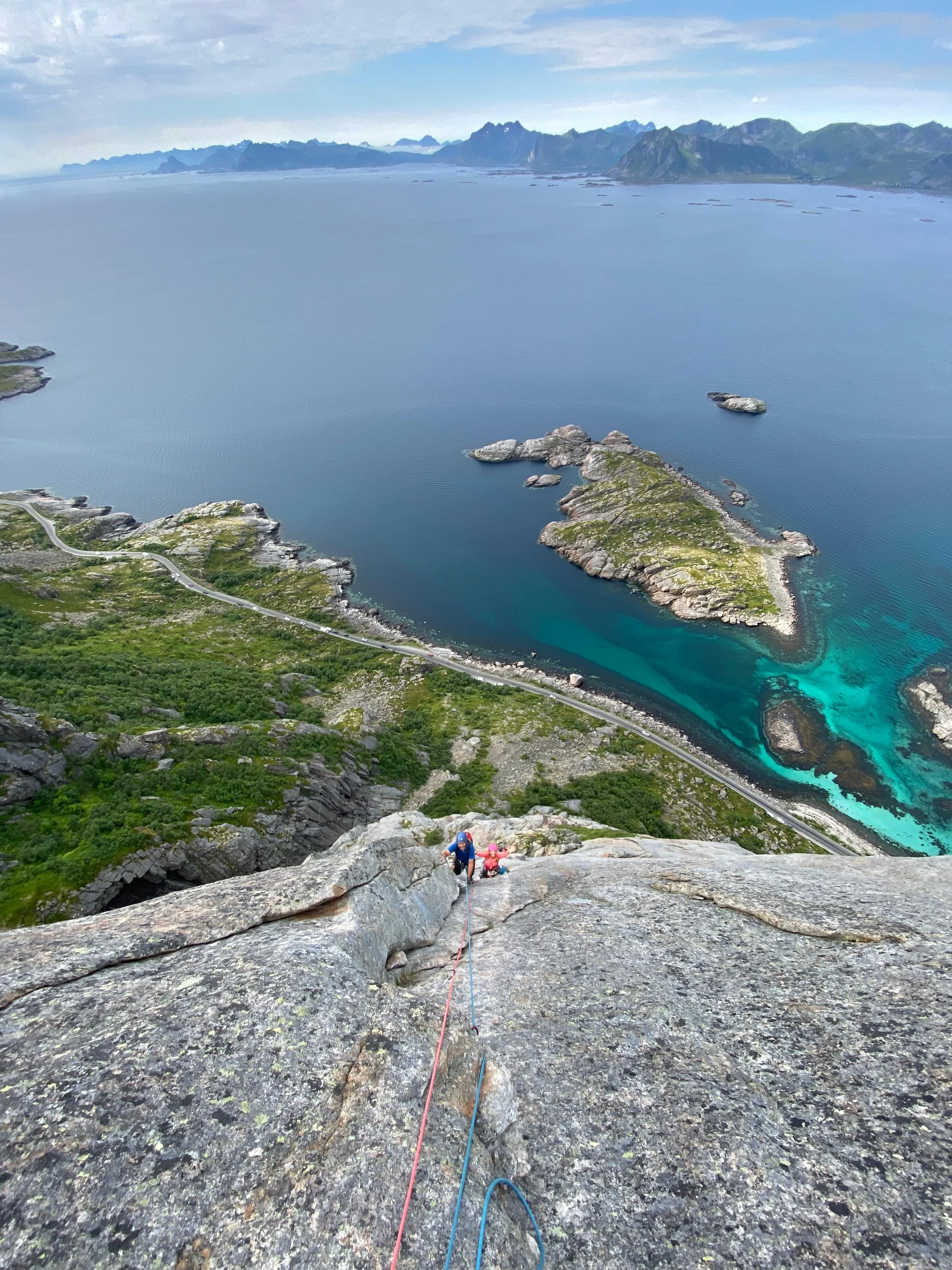 Vestpillaren Direct a classic 12 pitch sea cliff climb