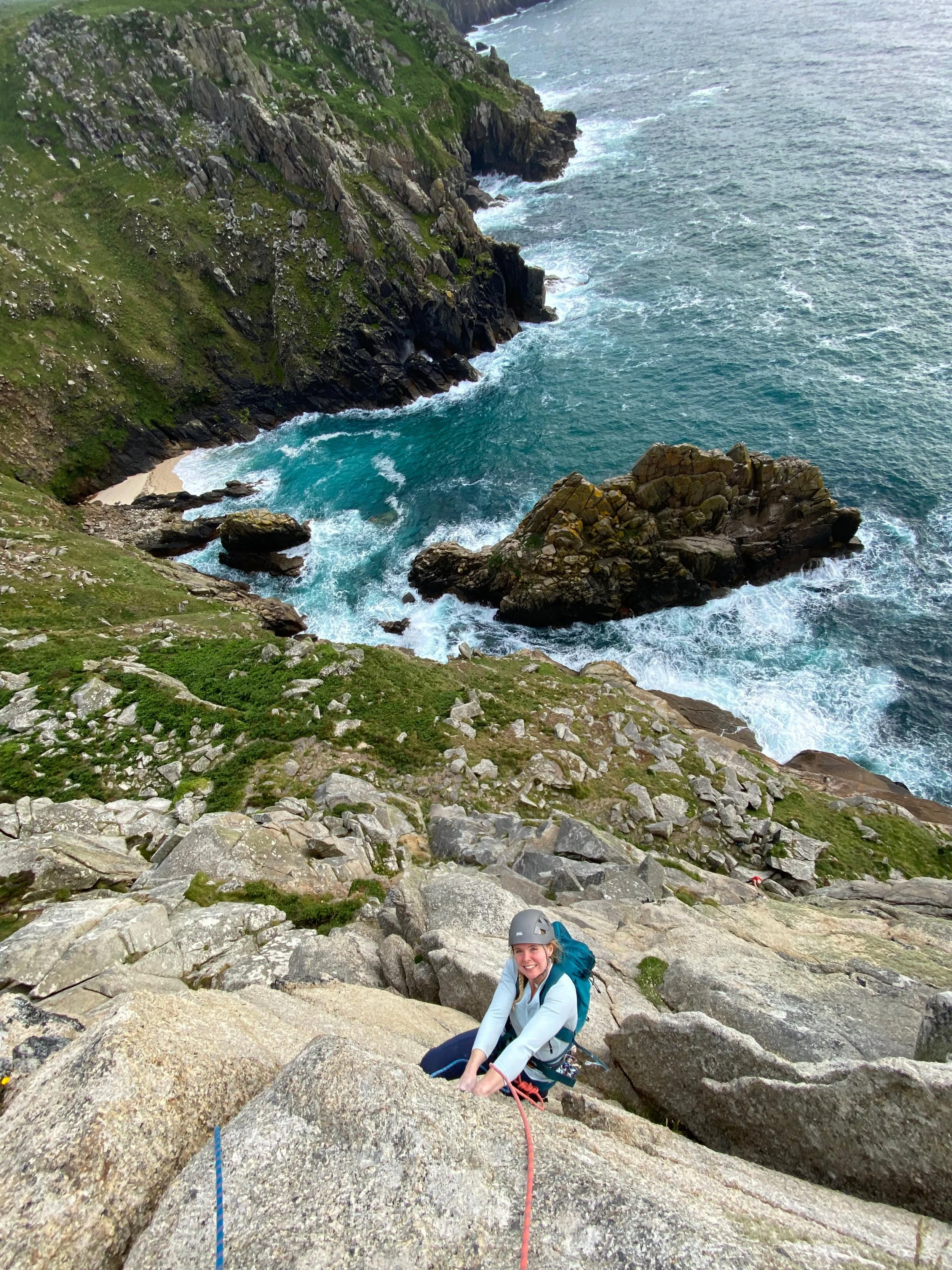 Cornish granite climbing at Bosigran