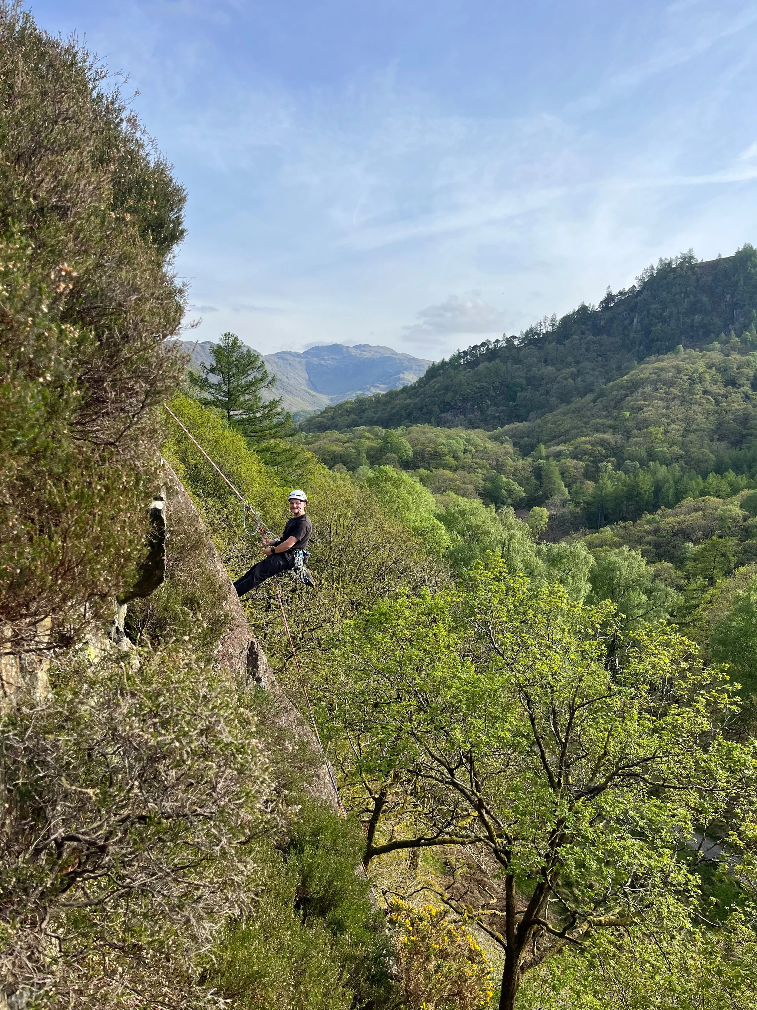 Abseiling in the Borrowdale Valley, Lake District