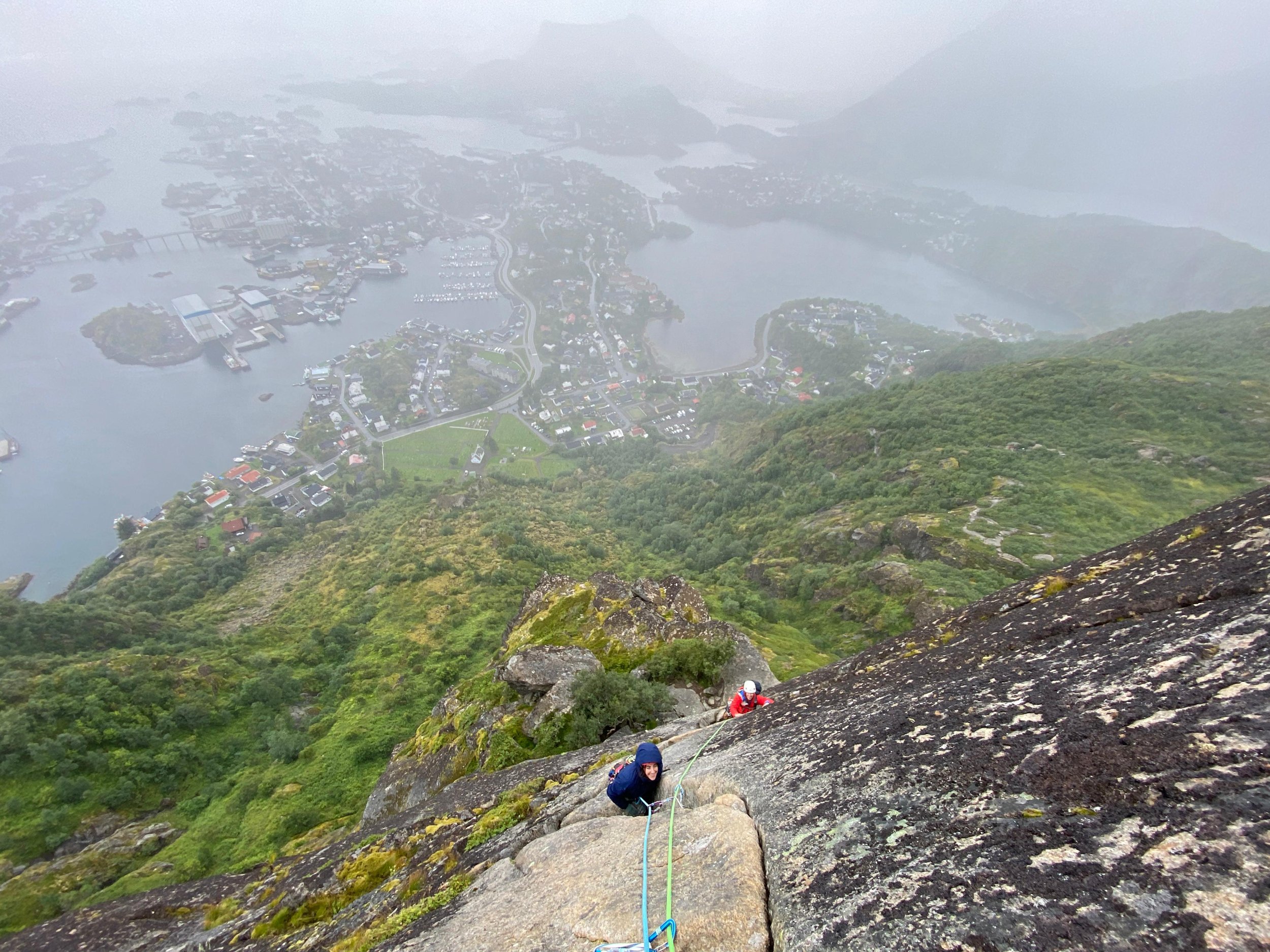 Lofoten, Norway multi pitch climbing