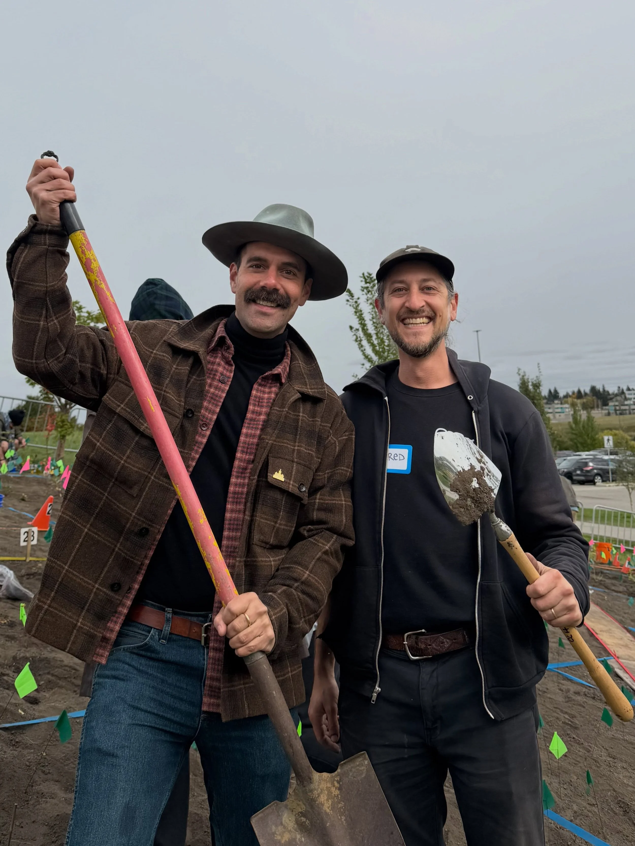 I spent my birthday morning with @calgaryclimatehub and the @thewilderinstitute planting a mini forest of native tree and plant species. A particularly special way to greet 37! 

There were so many folks that came out to lend a hand on a chilly morni