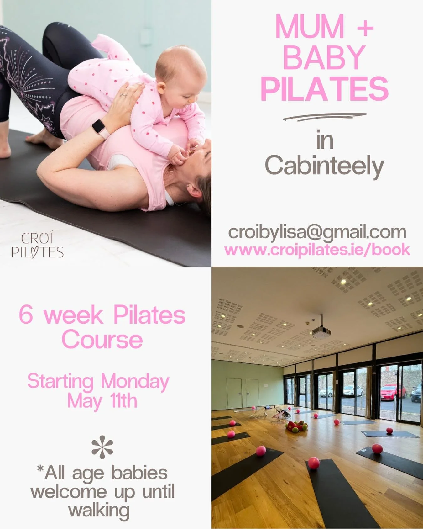 MUM + BABY PILATES 🤍
✨Rebuild, reconnect, and feel strong again 💫

Join our 6-week Pilates course designed especially for Mums &mdash; bring your little one along (or enjoy some time for yourself!) while we focus on building your core + pelvic floo