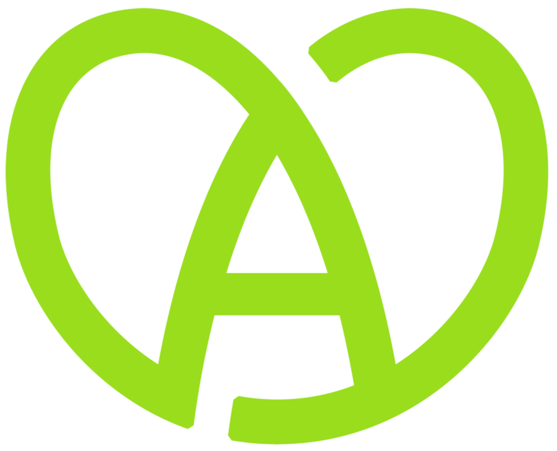 Logo de color vert représentant un cercle avec un symbole en forme de 'A' stylisé à l'intérieur.