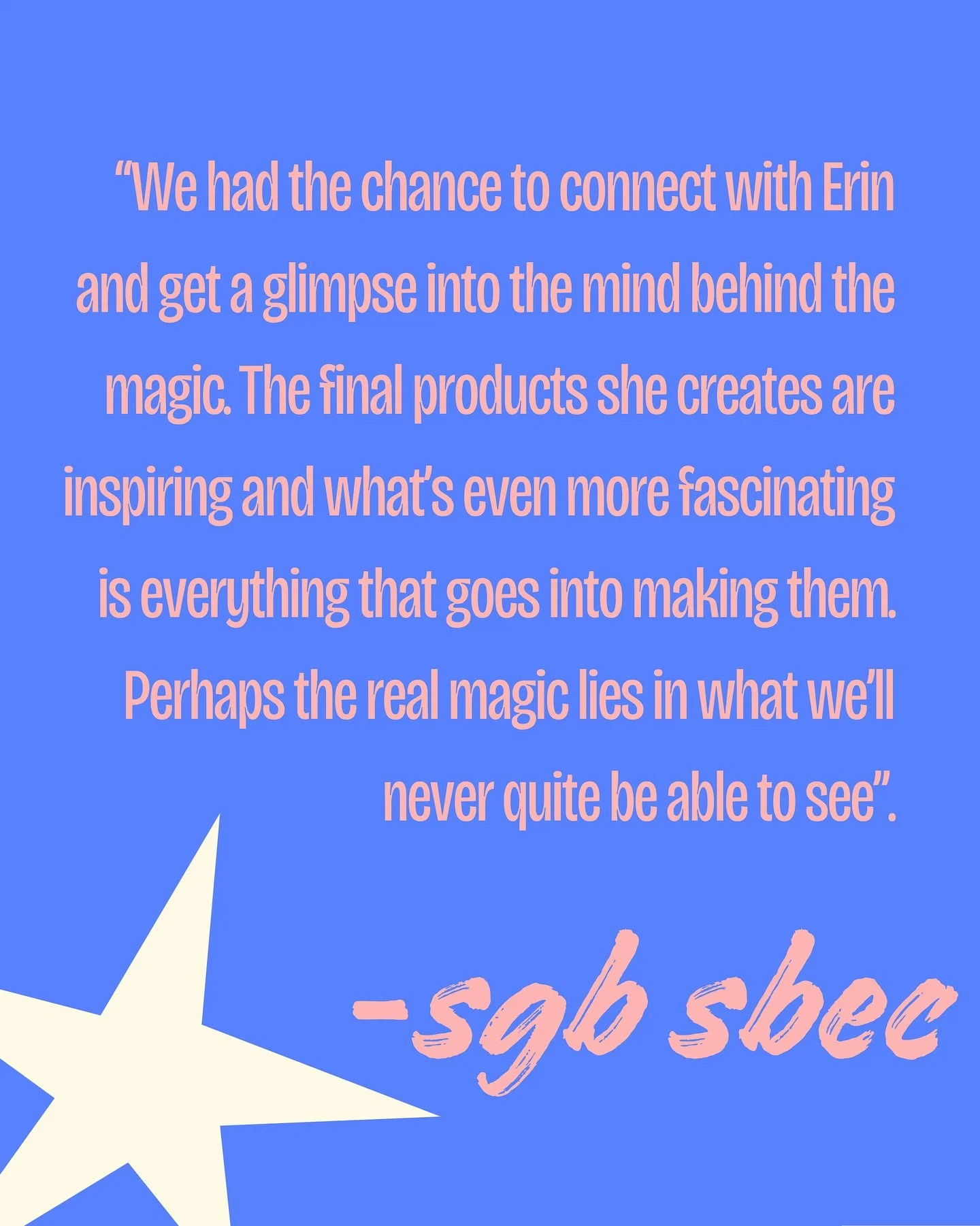 So grateful to have the chance to be a part of this conversation with @sgb_sbec 
Thank you for the continued support and these questions that really got me thinking. 
Go check it out!