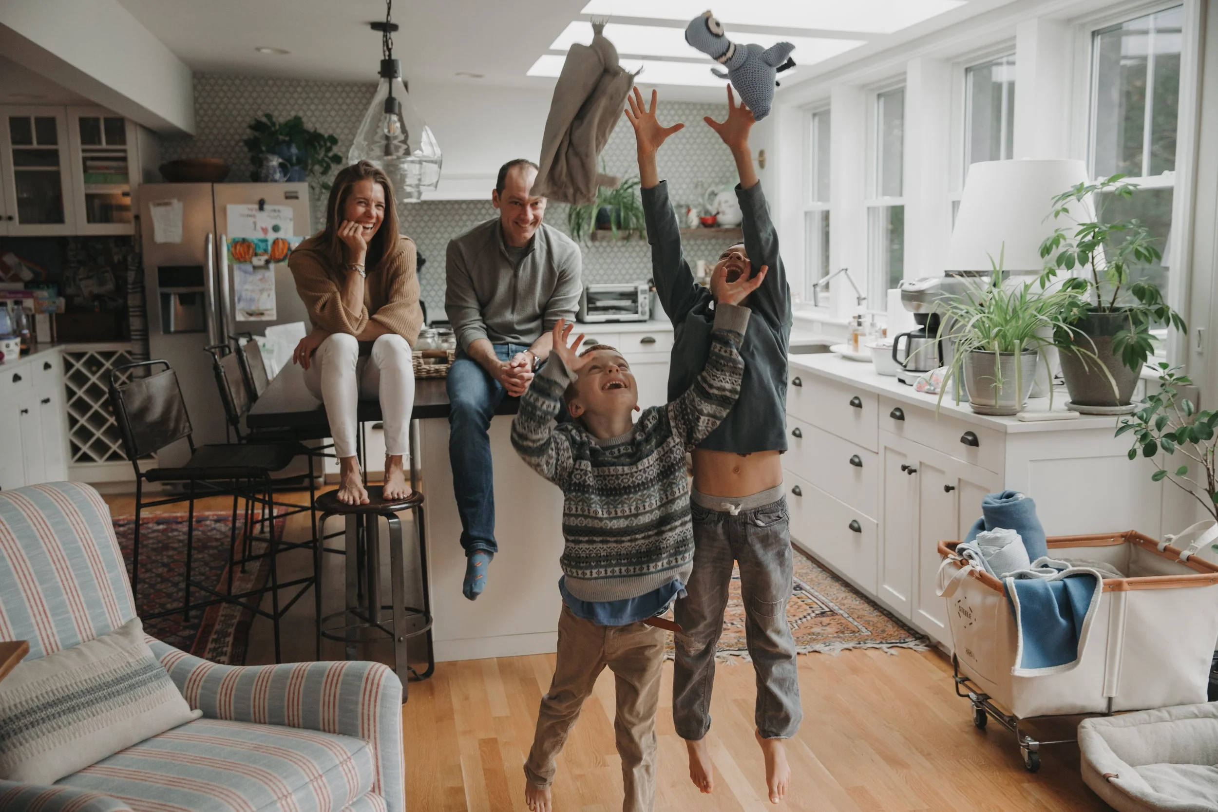 Samantha Carey Interiors home kitchen family photograph