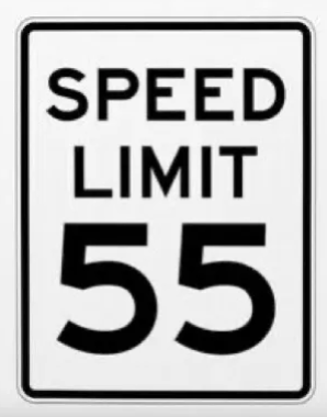 Speed limit 55 sign