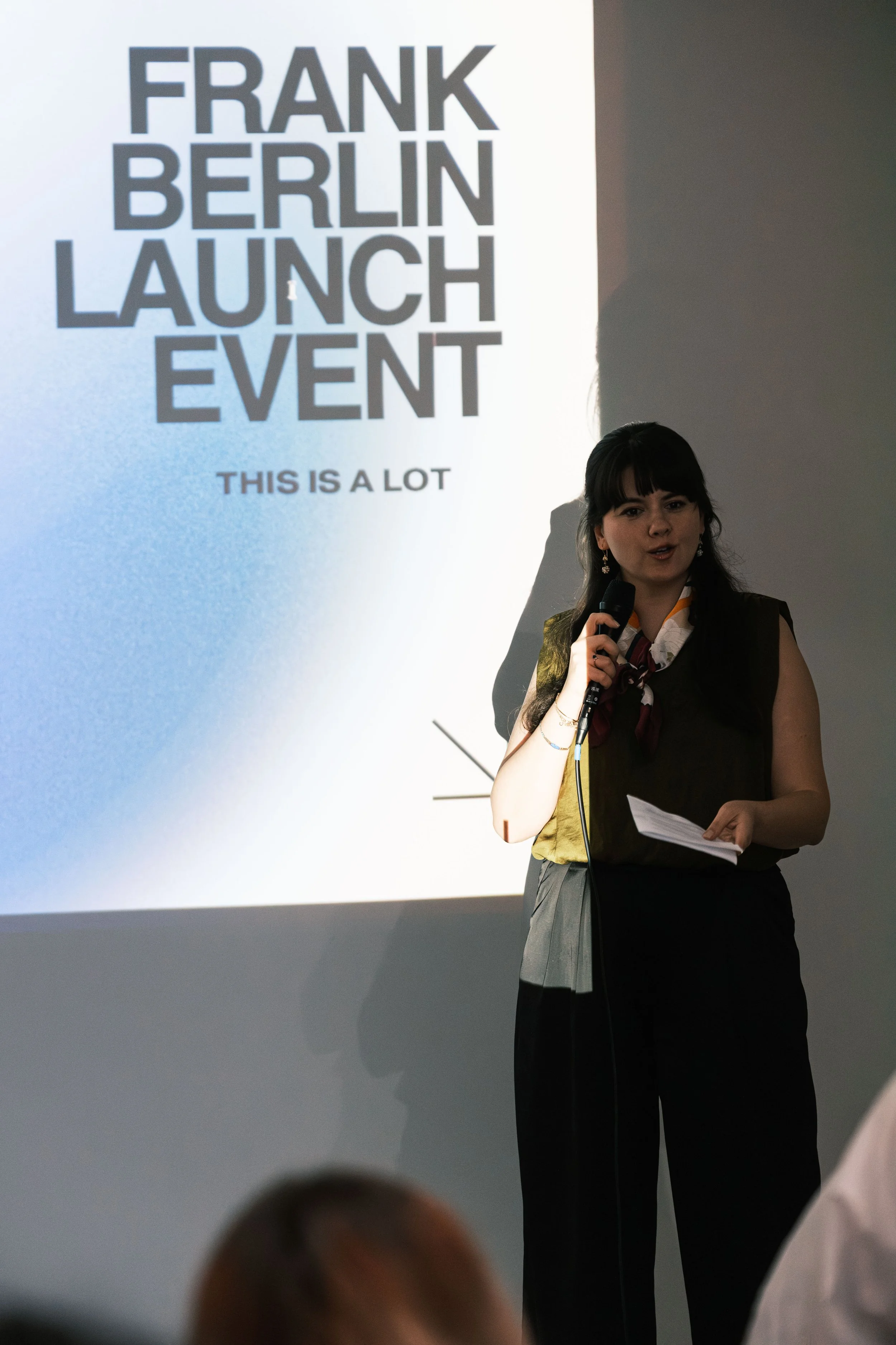 Zeynep at the FRANK BERLIN Launch Event. Photography by Tu Nguyen.
