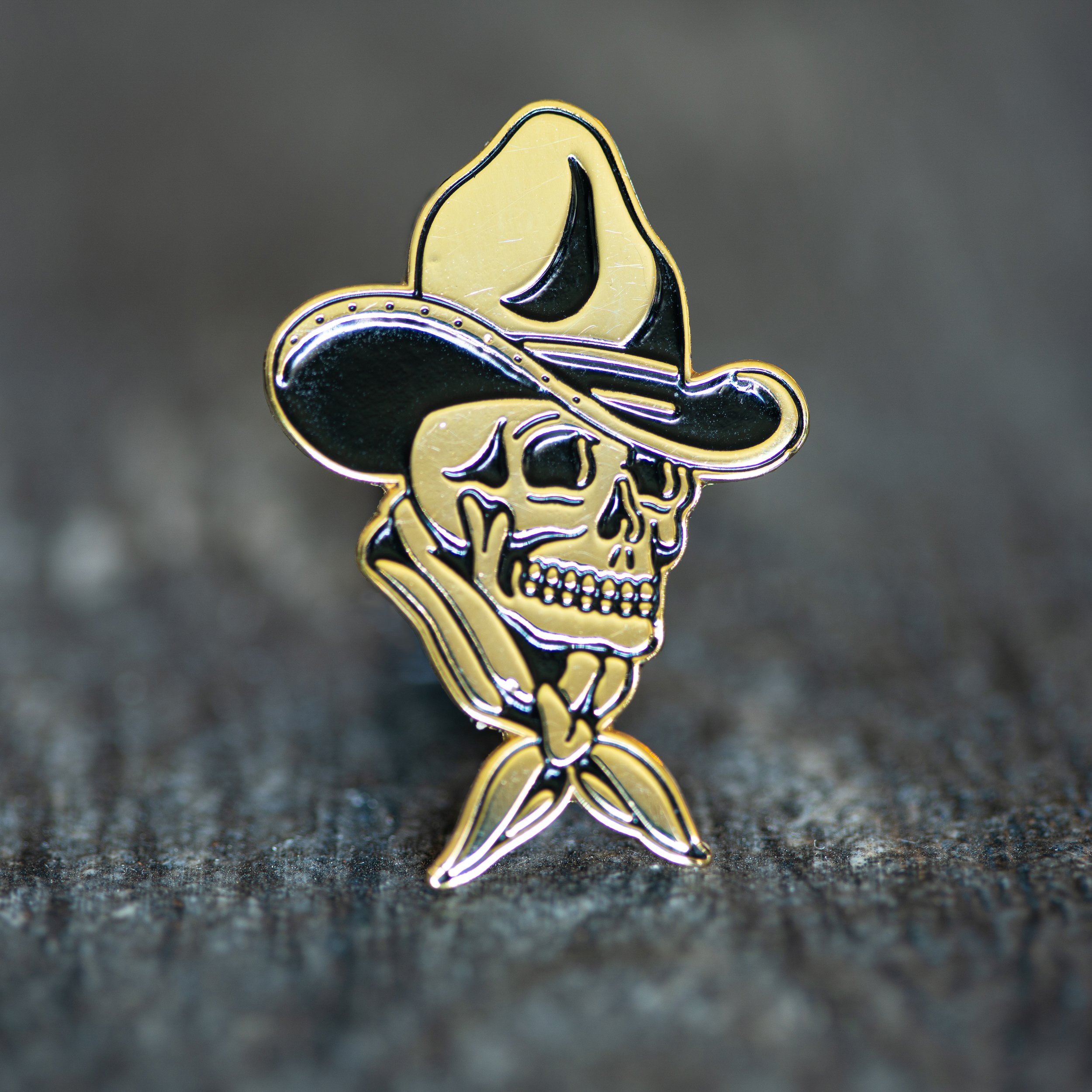 Cowboy Skull Enamel Pin