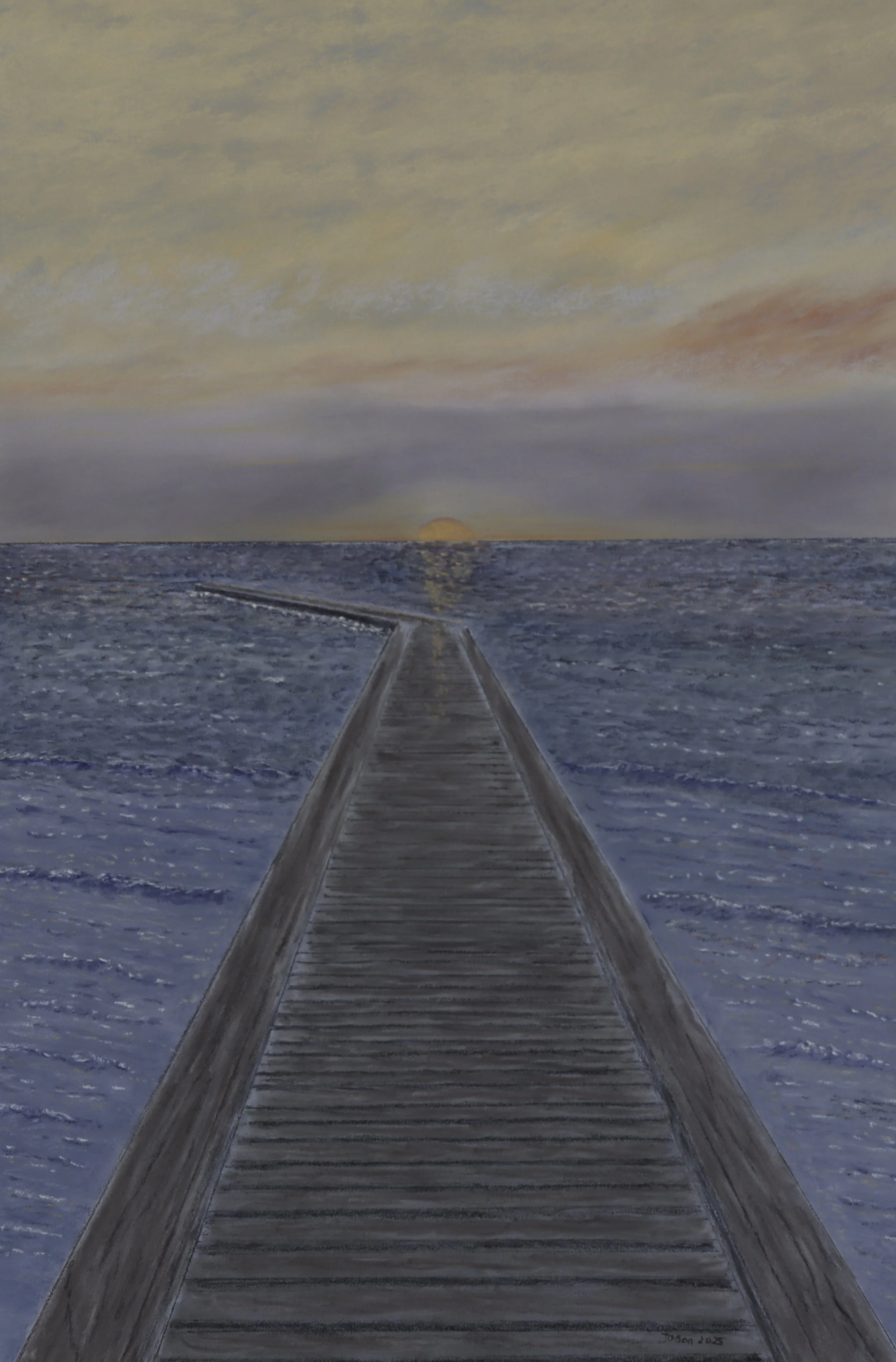 L'Epi Grandcamp-Maisy, 2025. Pastel on Canson Mi-Teints Touch 47 x 61 cm.
Cadre 50 x 70 cm avec passe-partout.
