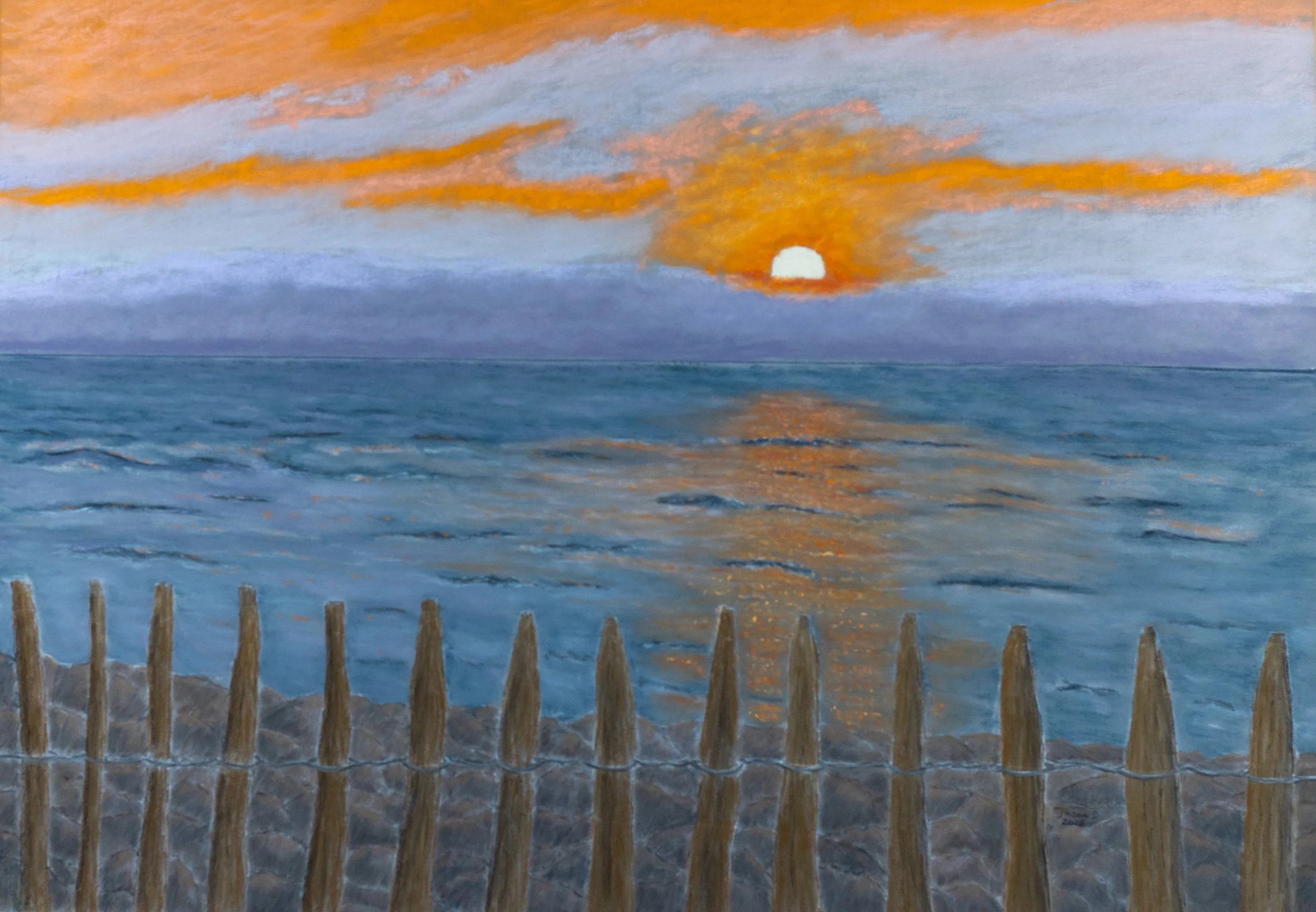 Géfosse-Fontenay, 2026. Pastel. 50 x 70, original available for purchase.