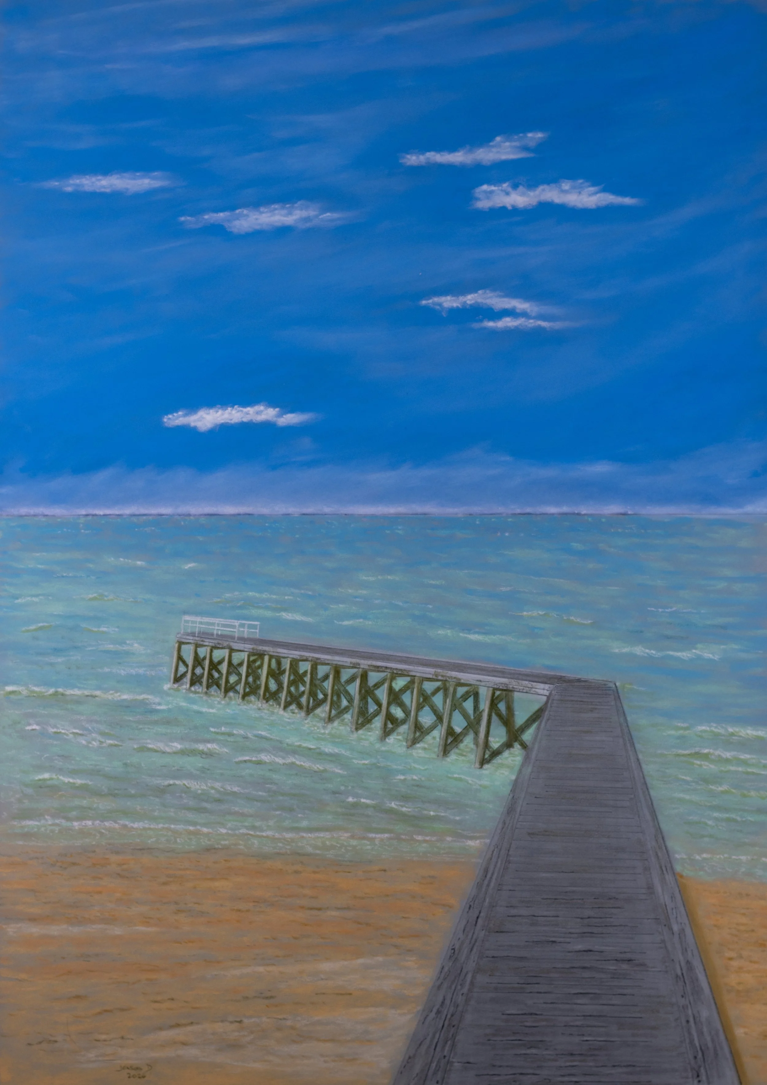 L'épi #2, Grandcamp-Maisy 2026. Pastel on Pastemat, 50 x 70 cm. Original available for Purchase.