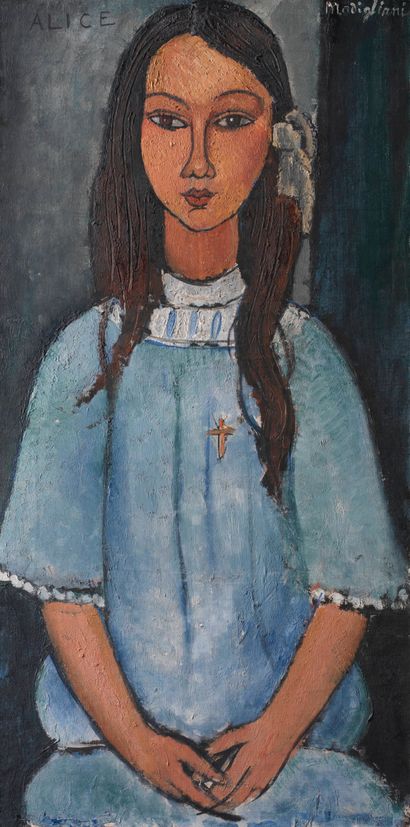 Amedeo Modigliani (1884–1920). Alice. Oil on canvas. 1916–1919. Statens Museum for Kunst, Copenhagen.