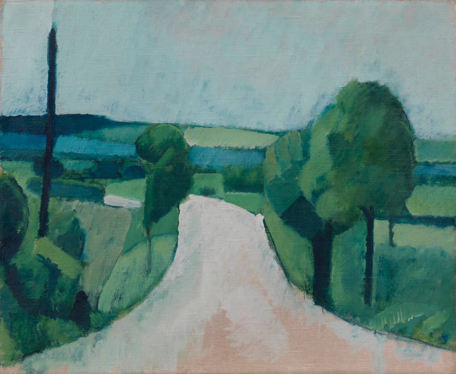 Harald Giersing (1881–1927). Road near Fåborg on Funen. Oil on canvas. 1920. Statens Museum for Kunst, Copenhagen.