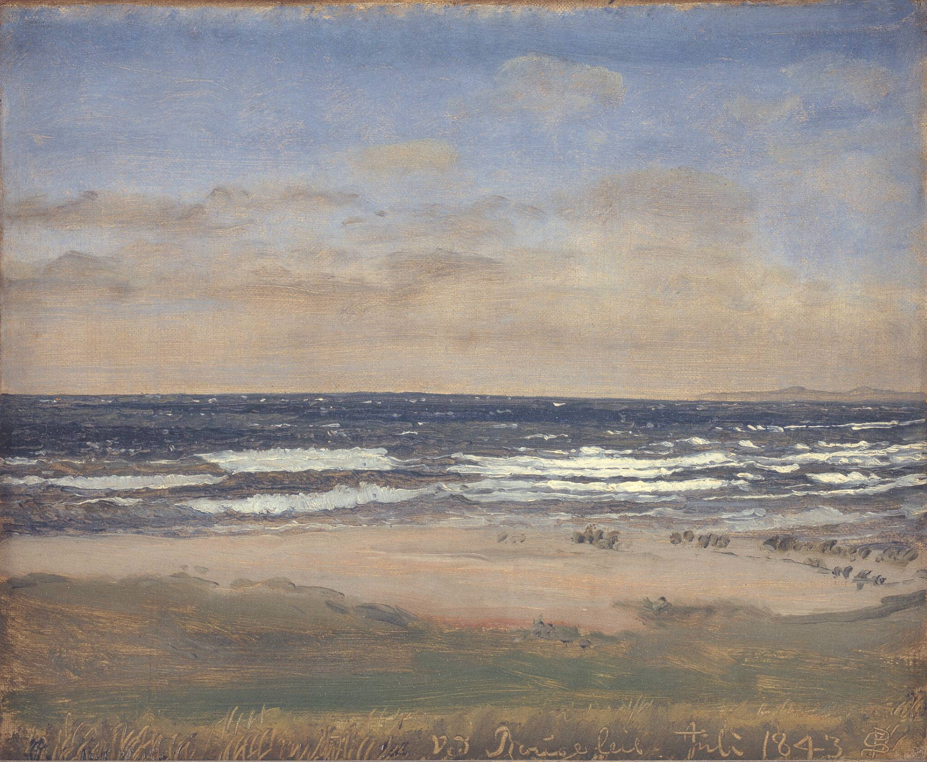 P.C. Skovgaard (1817–1875). The Beach at Rågeleje. Oil on canvas. 1843. Statens Museum for Kunst, Copenhagen.