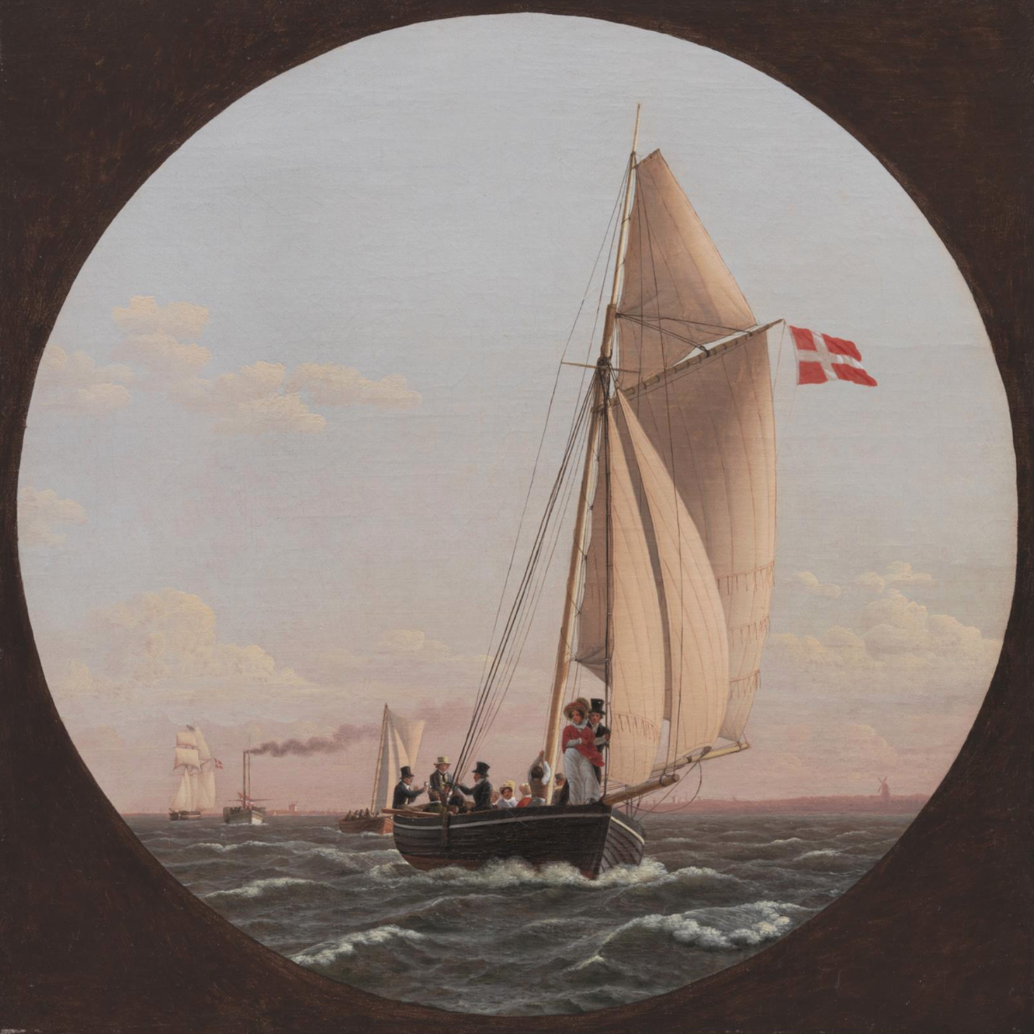 C.W. Eckersberg. Sailing from Copenhagen to Charlottenlund. Oil on canvas. 1824. Statens Museum for Kunst, Copenhagen.