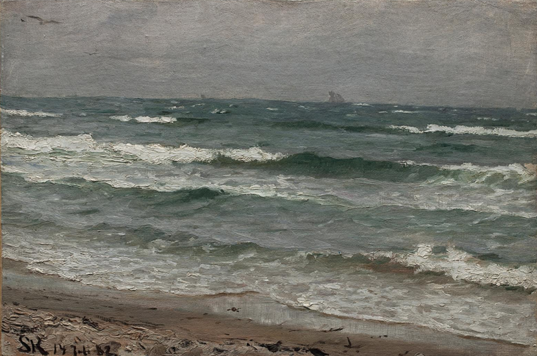 P.S. Krøyer (1851–1909). Seascape. Skagen. Oil on canvas. 1882. Statens Museum for Kunst, Copenhagen.