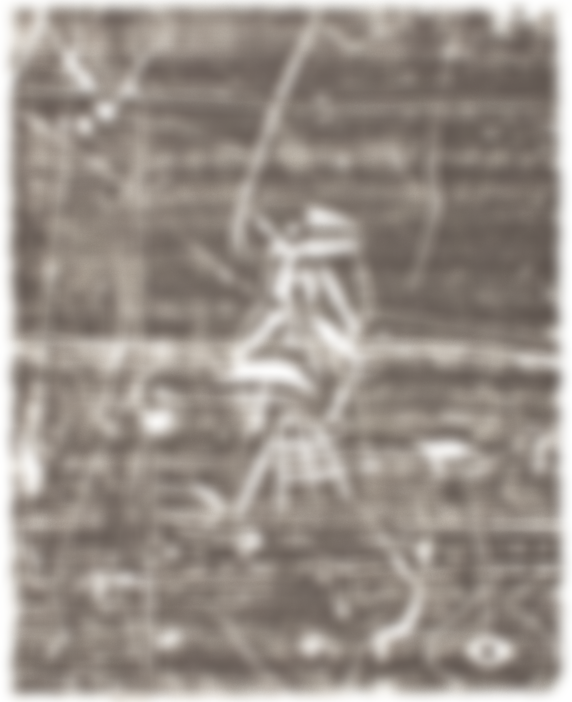 Asger Jorn (1914–1973). Cuts in tabletop. Woodcut. 1967. Statens Museum for Kunst, Copenhagen. (c) Donation Jorn, Silkeborg/ VISDA. THIS IMAGE IS BLURRED. DO NOT USE.