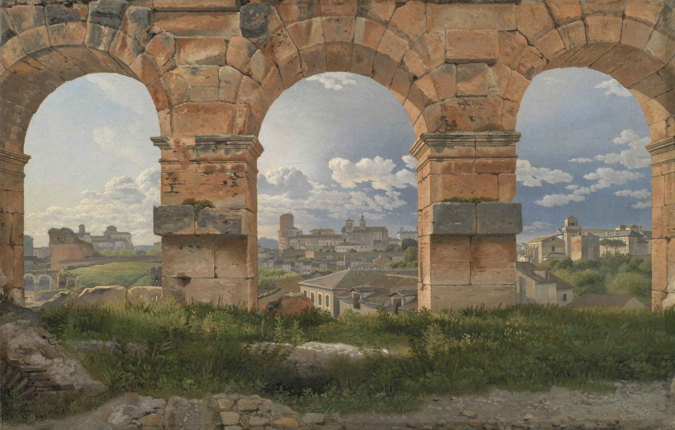 C.W. Eckersberg (1783–1853). A View through Three Arches of the Third Storey of the Colosseum. Oil on canvas. 1815. Statens Museum for Kunst, Copenhagen.