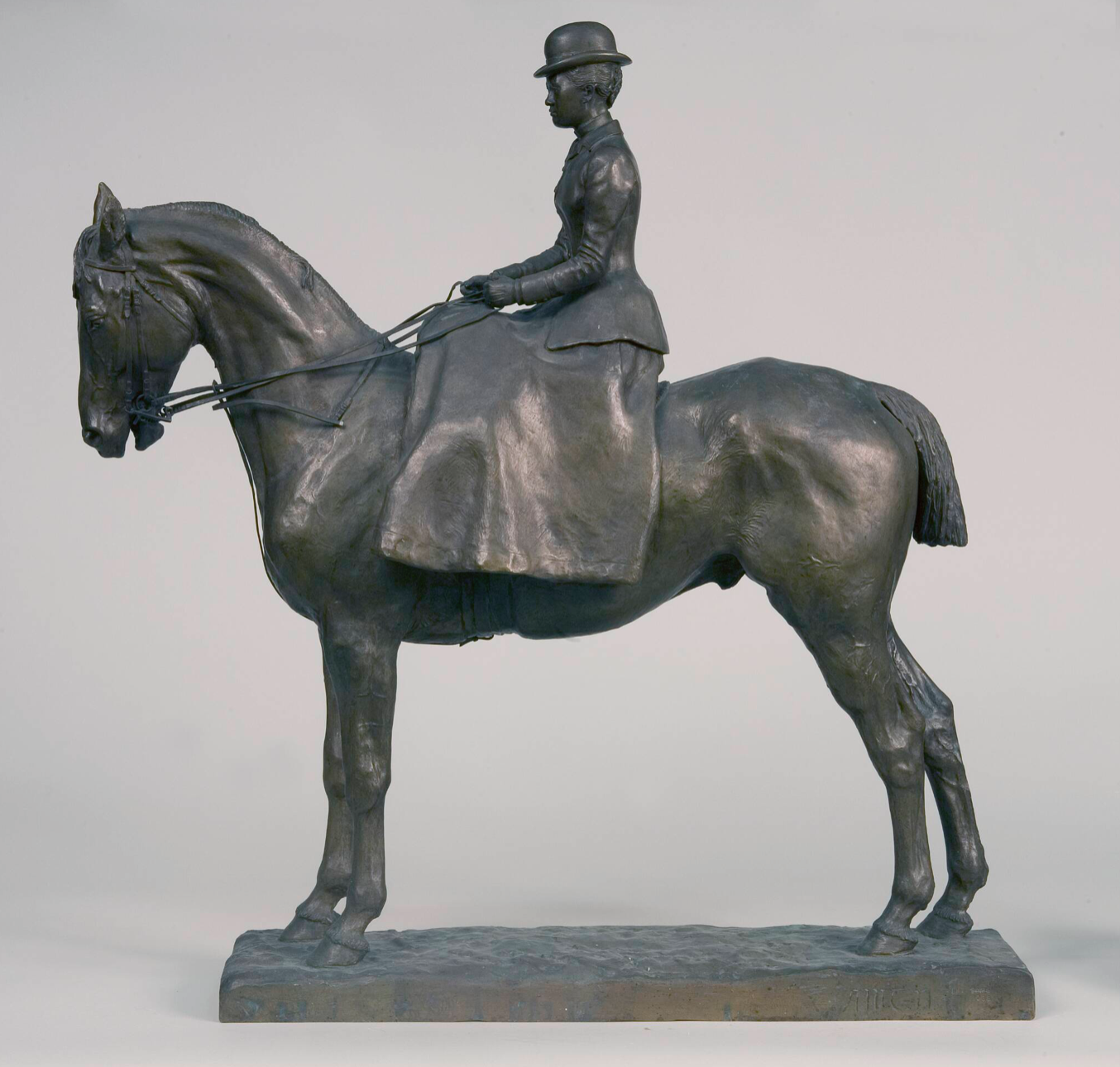 Anne Marie Carl Nielsen (1863–1945). A Lady Mounted on Her Favourite Horse. Bronze. 1897–1901. Statens Museum for Kunst, Copenhagen.