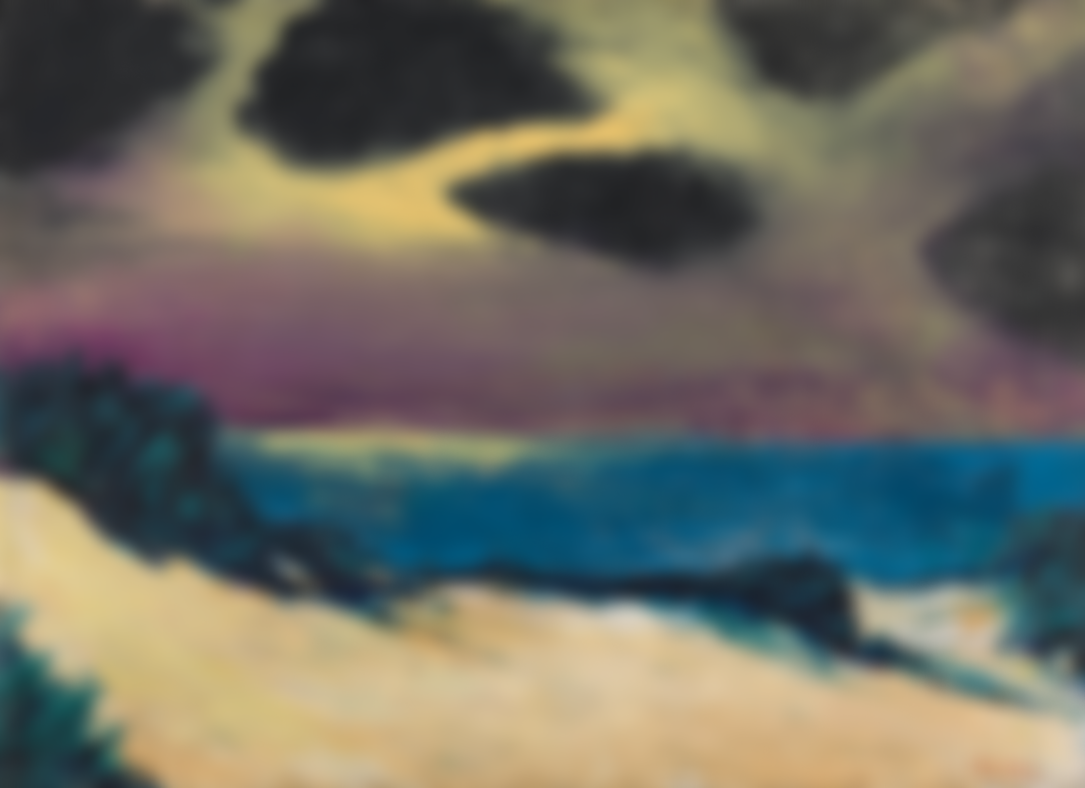 Emil Nolde (1867–1956). North Sea Dunes. Oil on canvas. 1936. Statens Museum for Kunst, Copenhagen. © Nolde Stiftung Seebüll. THIS IMAGE IS BLURRED. DO NOT USE.