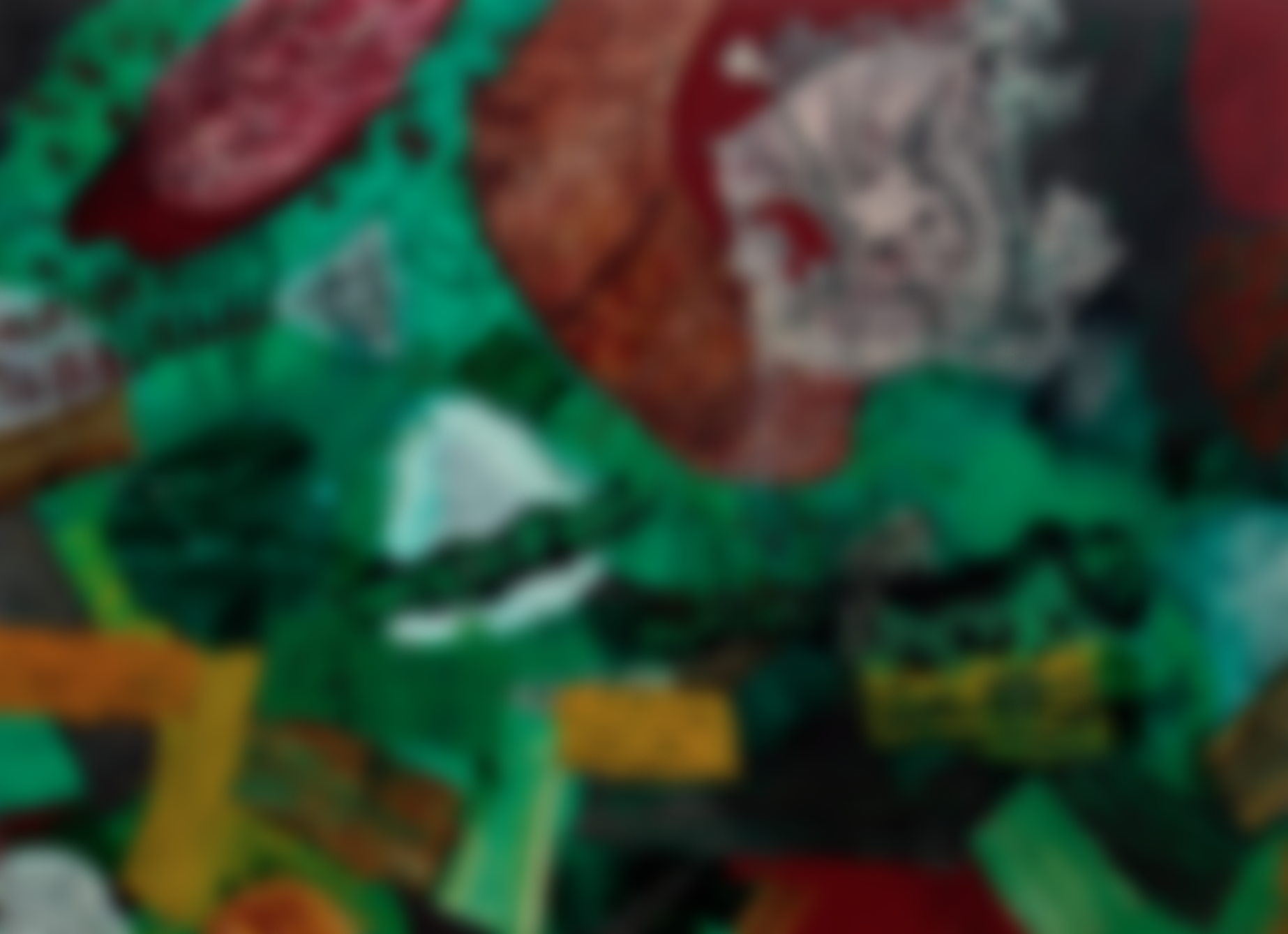 Per Kirkeby (1938–2018). Untitled, Læsø. Oil on canvas. 2001. Statens Museum for Kunst, Copenhagen. (c) Per Kirkeby / VISDA. THIS IMAGE IS BLURRED. DO NOT USE.